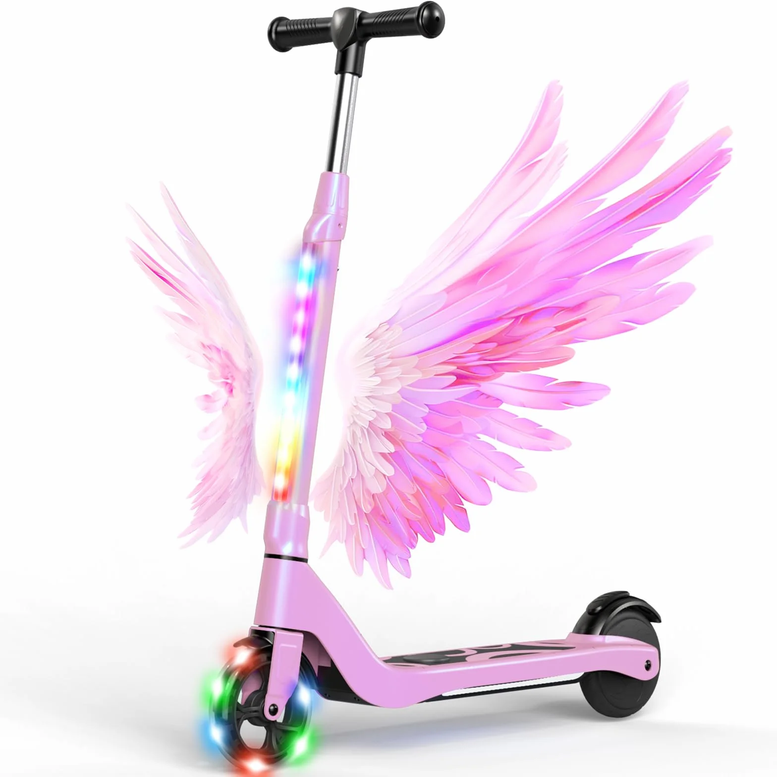 SISIGAD Patinete Electrico para Niño de 6 a 10 años, Scooter Eléctrico Niños de 5,3 Pulgadas con Luces LED y 3 Alturas Ajustables, Carga Máxi 70 kg, Velocidad Máxi 10 km/h, Autonomía Máxi 4km
