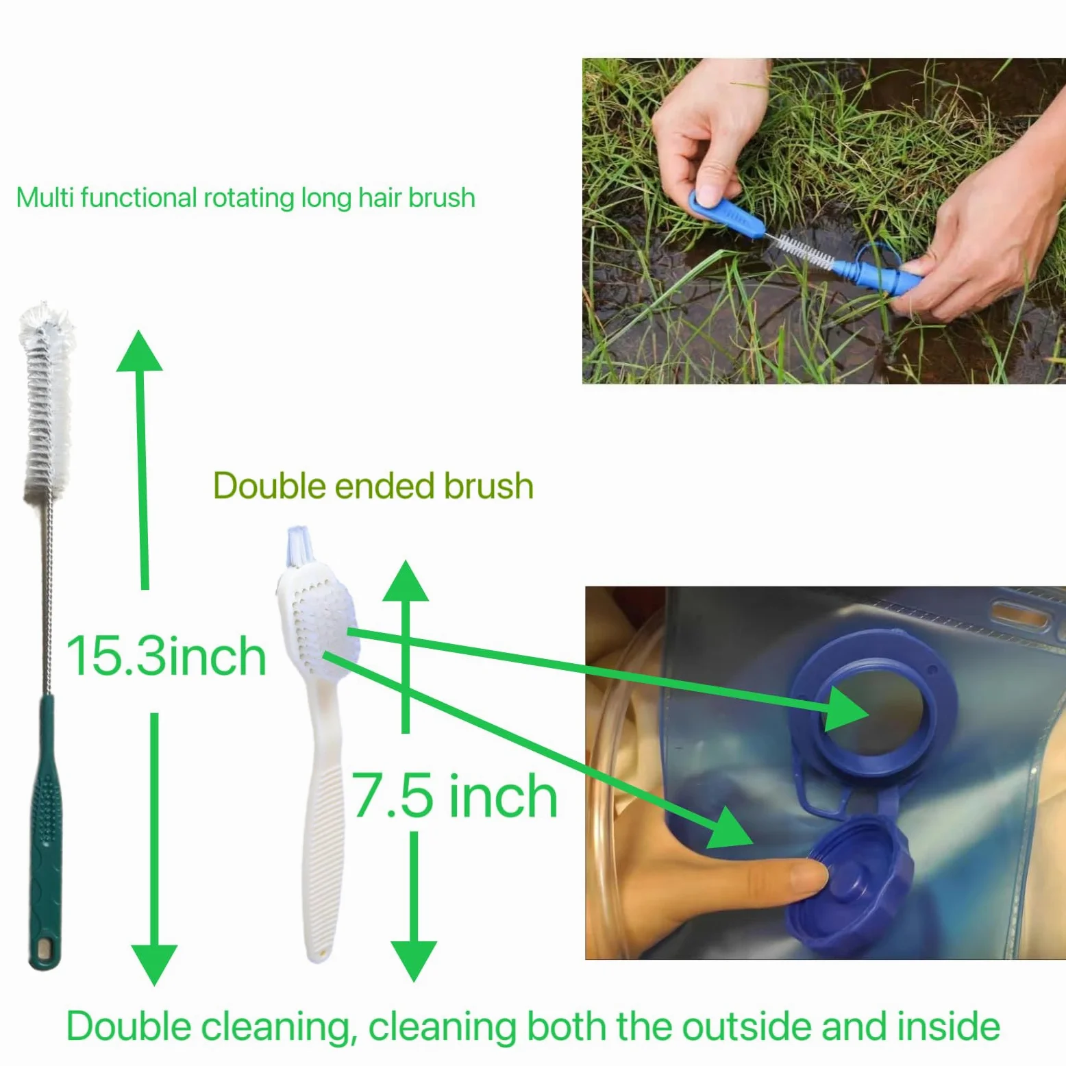 Kit de limpieza de vejiga de agua, tabletas de limpieza de vejiga, secador de vejiga, hecho de acero inoxidable 304
