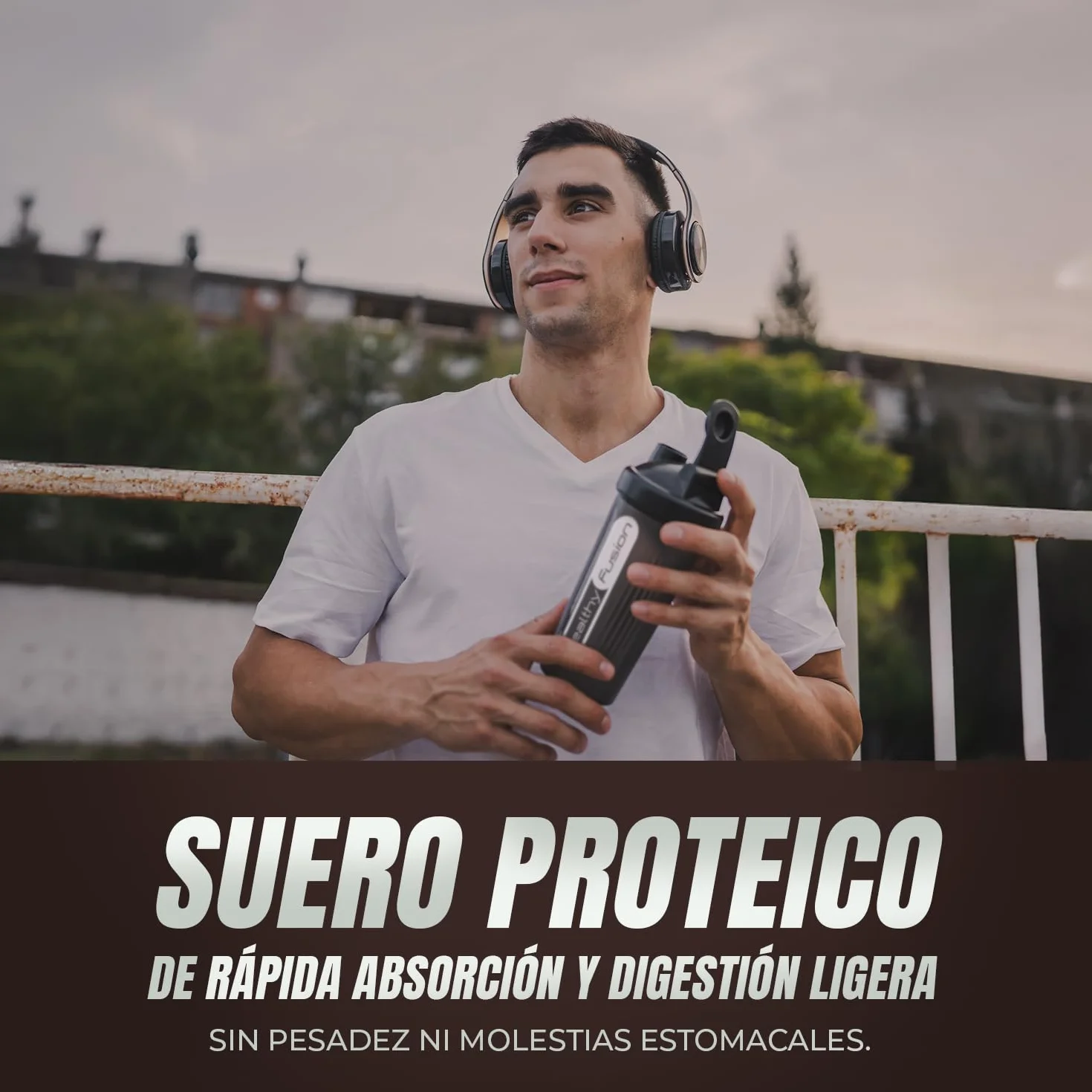 Healthy Fusion Whey Protein 1000g Proteína Whey Pura con Colágeno y Magnesio Chocolate