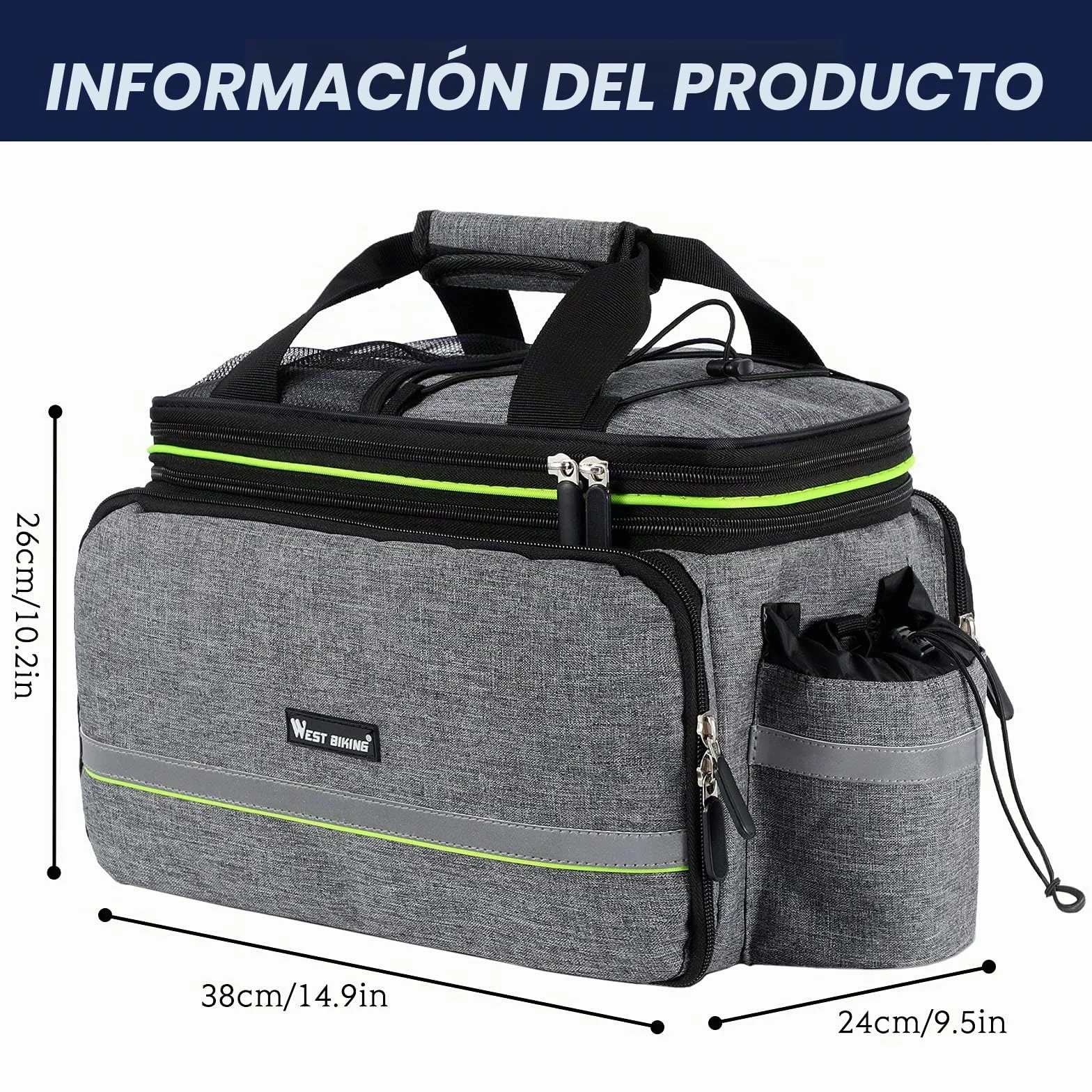 UBORSE Bolsa Trasera para Bicicleta Impermeable Extensible Portaequipajes Alforja para Ciclismo, Viajes, Diario, Camping y Al Aire Libre
