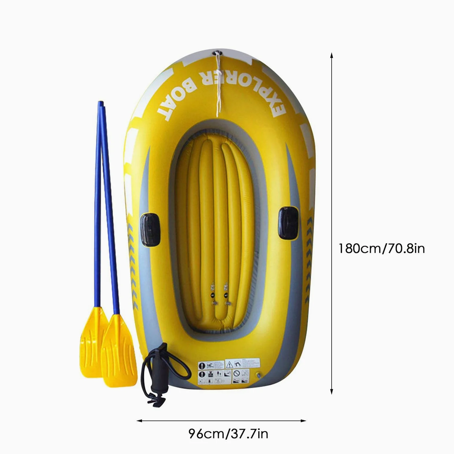Keptfeet Kayaks inflables, Kayaks inflables para 1/2 Persona, Turismo recreativo, balsa Pesca Plegable portátil con 2