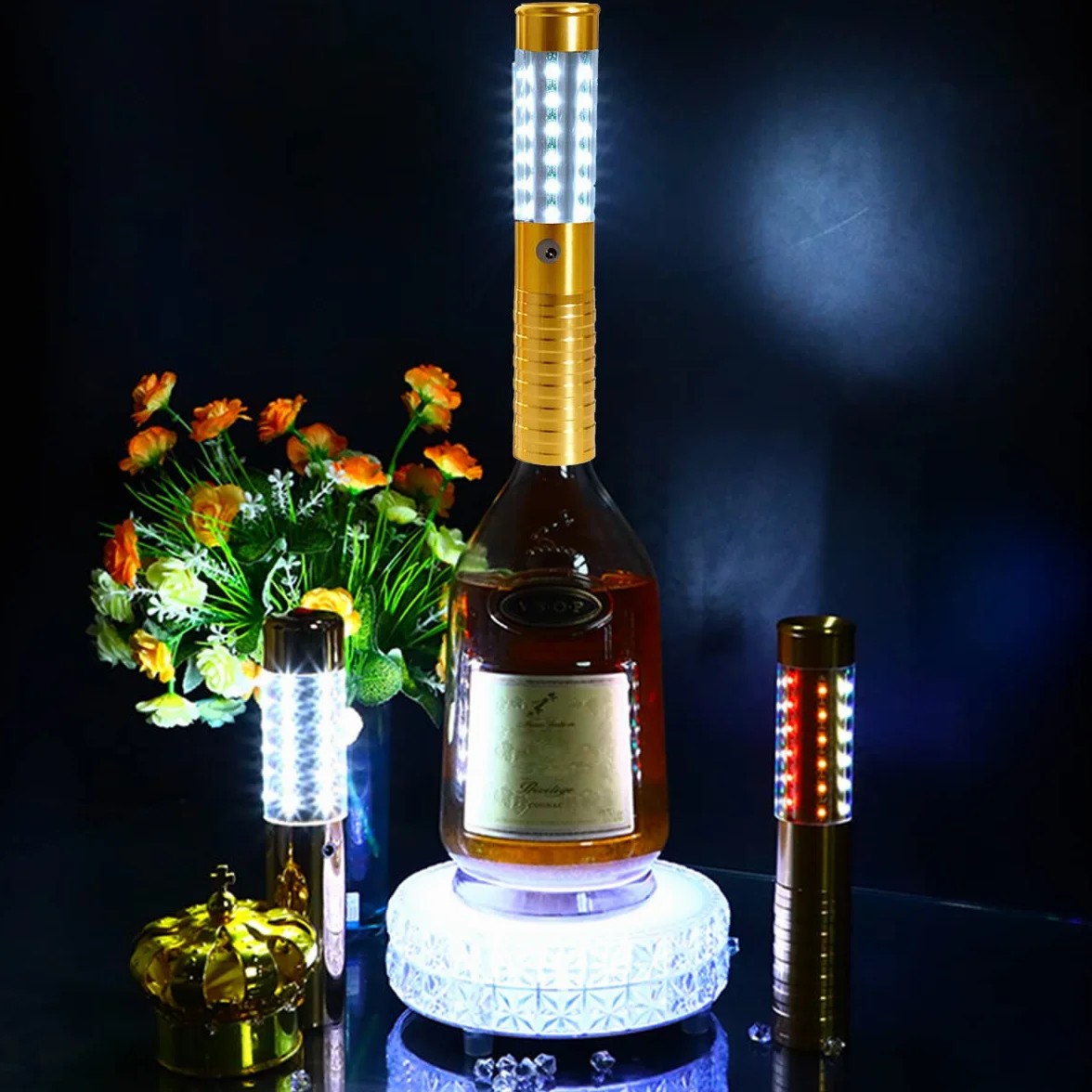 ACMHNC Luces Estroboscópicas LED USB Recargable 1800 mAh Bastón Luminoso Barras Luminosas Fiestas
