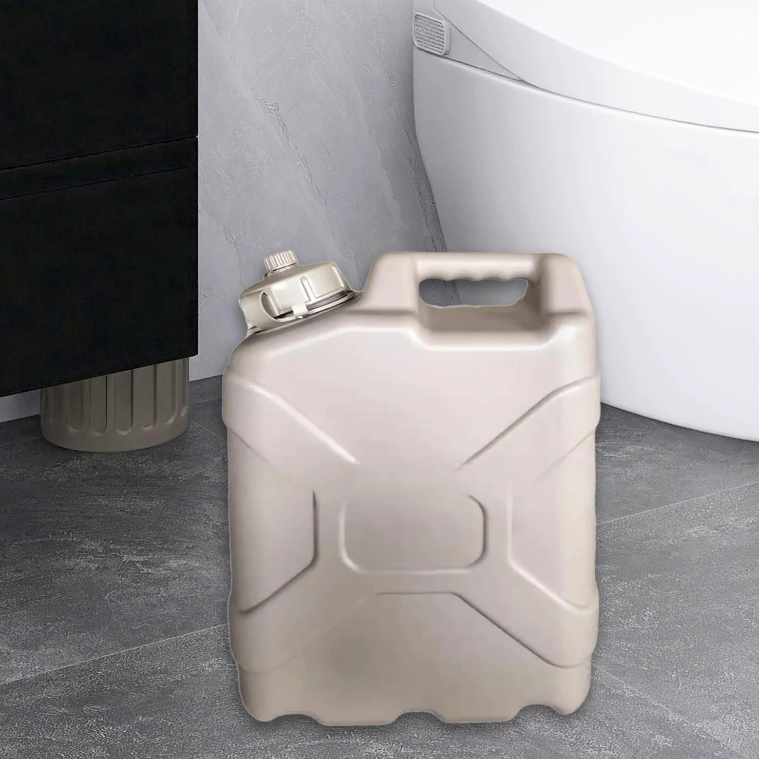 Cubo de agua de 5 galones con pared reforzada para emergencias al aire libre, preparación resistente, para camping, a prueba de fugas