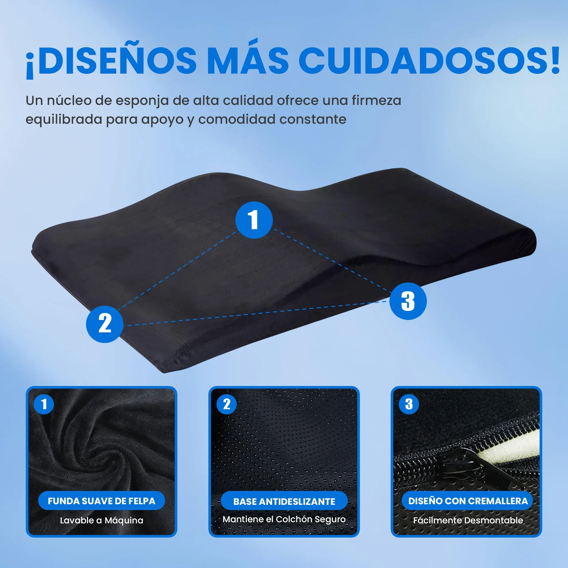Colchón de Extensión de Pestañas, Cubrecolchón y Funda de Colchón para Salón de Belleza