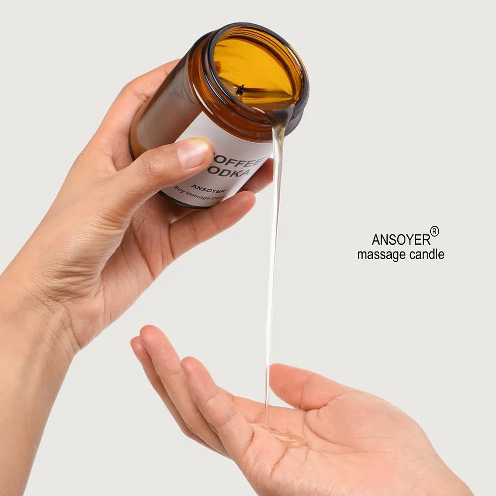 ANSOYER Vela de masaje 128g Vainilla aceite de coco aceite de soja