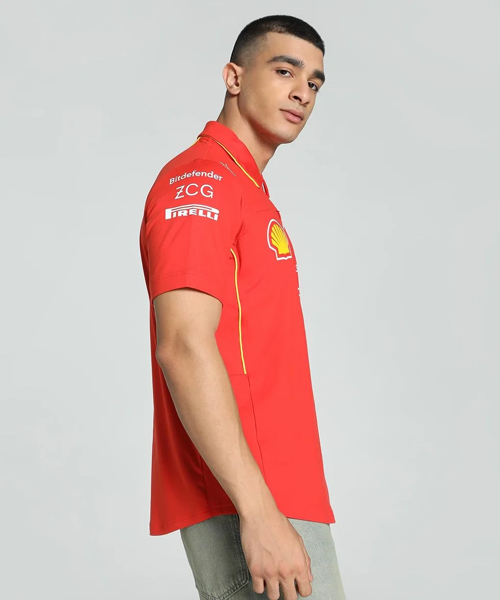 Polo del Equipo Profesional Scuderia Ferrari 2024 para Hombre - Rojo