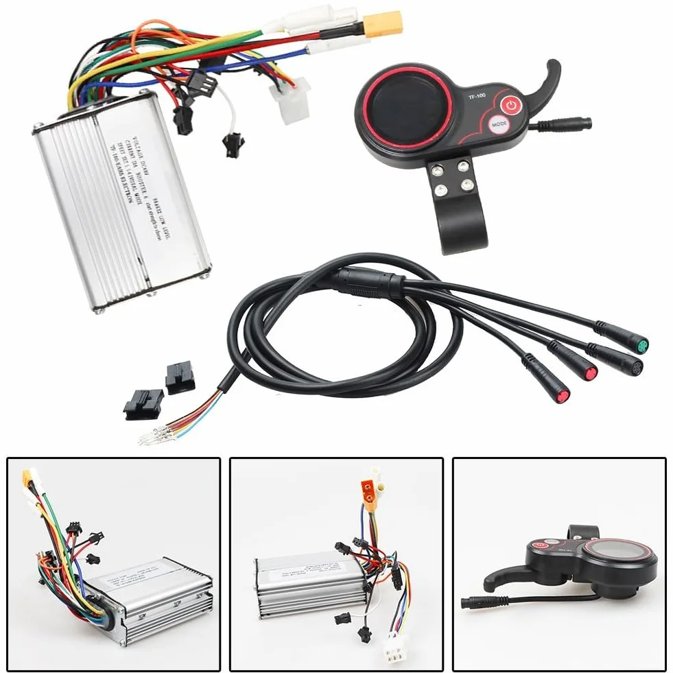 Controlador sin escobillas 48V 20A para scooter Kugoo M4 PRO2 con carcasa de aluminio ranurado y protección térmica