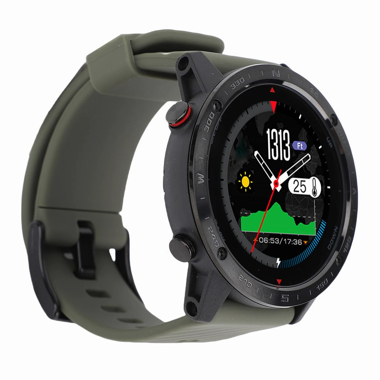 EMUKOEP Reloj de Pulsera Deportivo para Natación, Reloj Inteligente Redondo, de Buceo con Batería de Larga Duración, Función de Recordatorio Impermeable para Actividades Al Aire