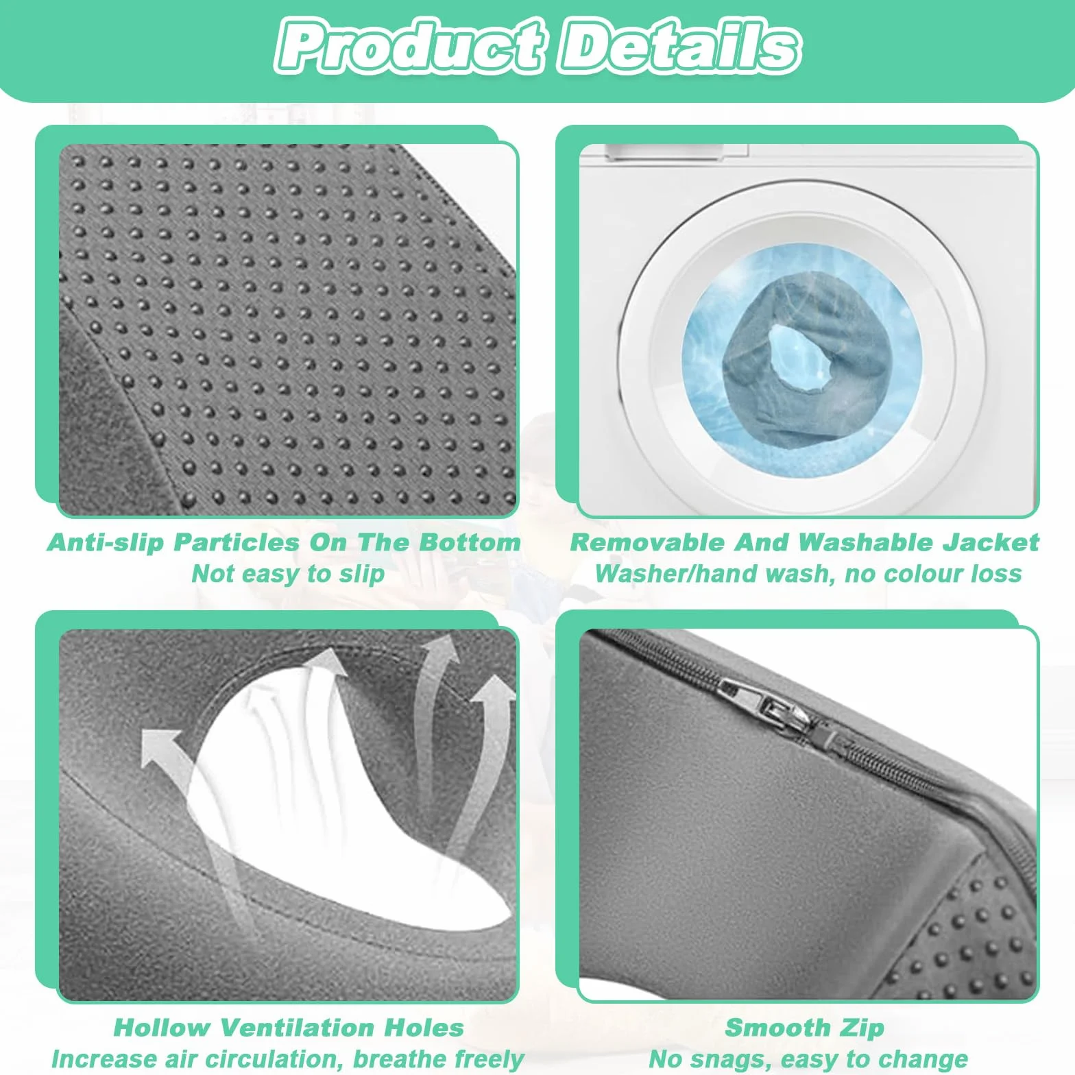 Almohada de Masaje Boca Abajo, Reposacabezas de Espuma Viscoelástica en Forma de U para Cama, Spa