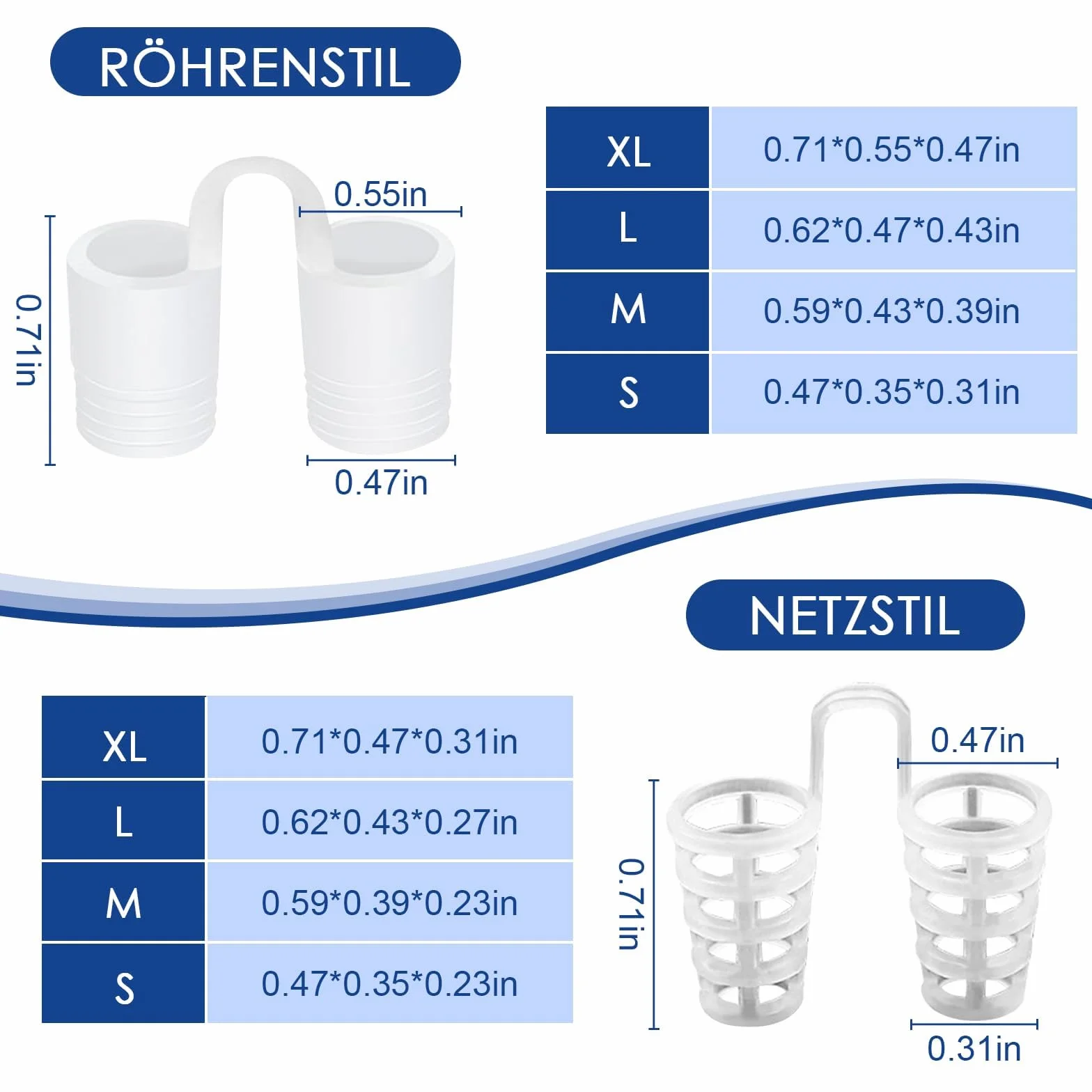Anti Ronquidos Dilatador Nasal Reutilizables Clip Nasal Silicona Dispositivo de Noche 8 Piezas