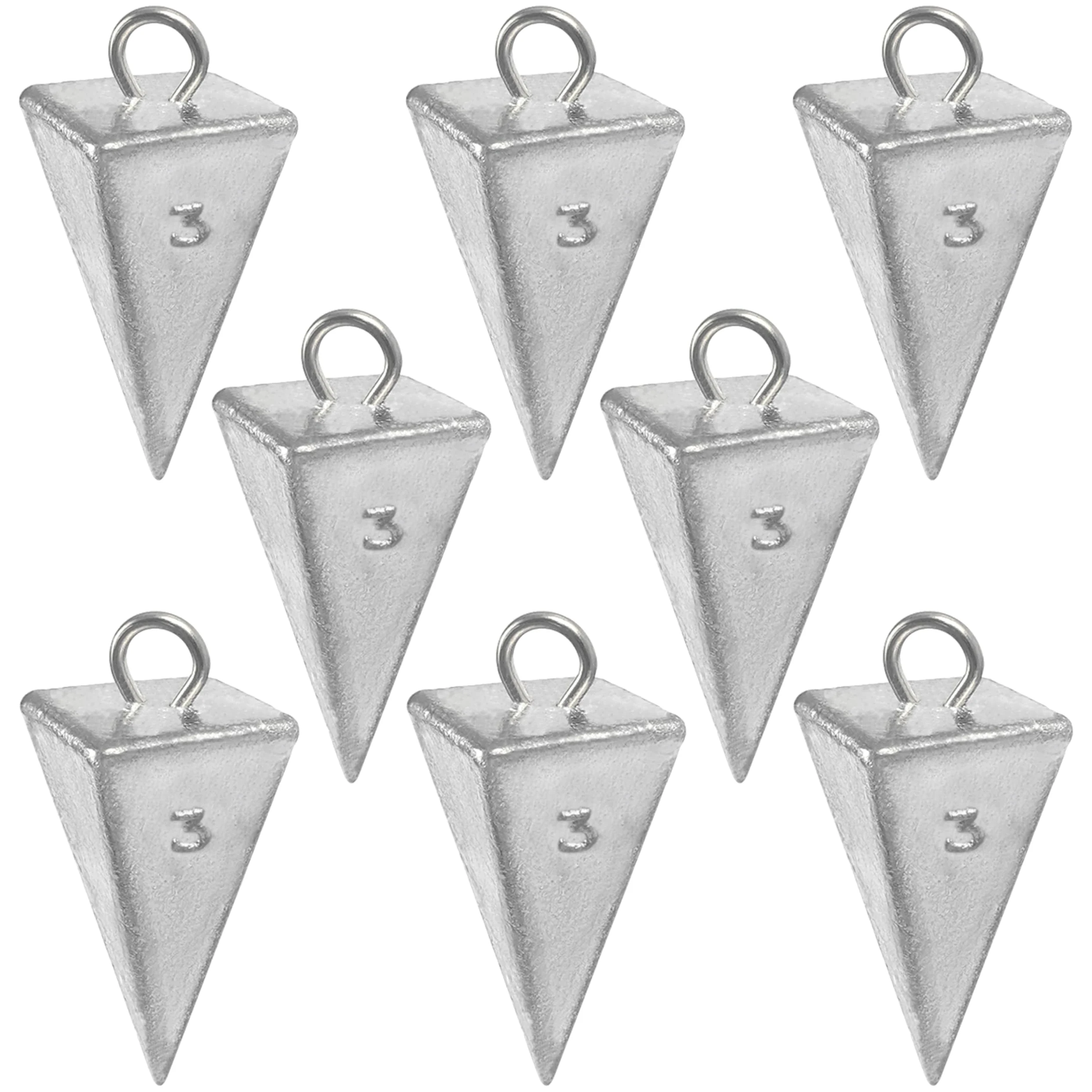 Pesos de pesca, plomos piramidales, agua salada, surf, pesca, equipo de aparejos de pescar, 1 onza, 2 onzas, 3 onzas, 4 onzas, 5 onzas, 6 onzas, 8 onzas