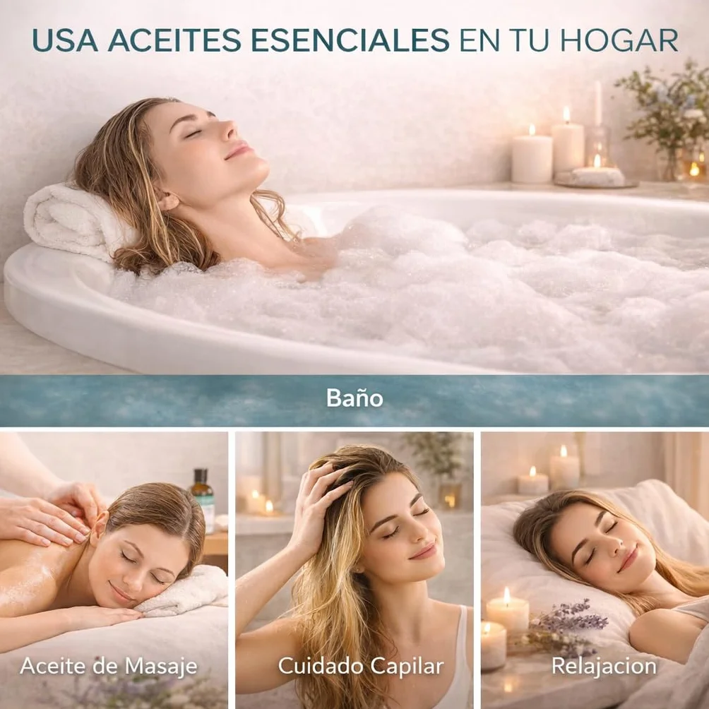 Aceite Esencial de Lavanda Orgánico 100ml Favorece el Sueño Relajación Masaje Corporal