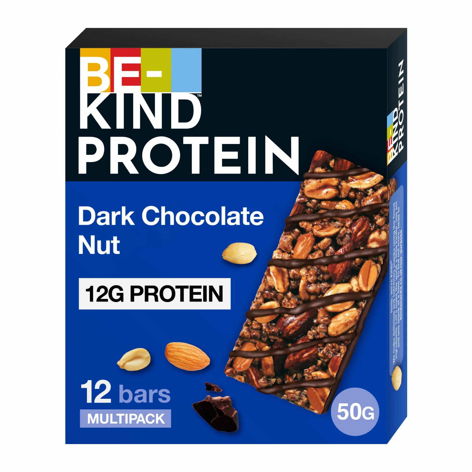 Be-Kind Barrita de proteínas de Crema de Cacahuete y chocolate negro, 12x40g