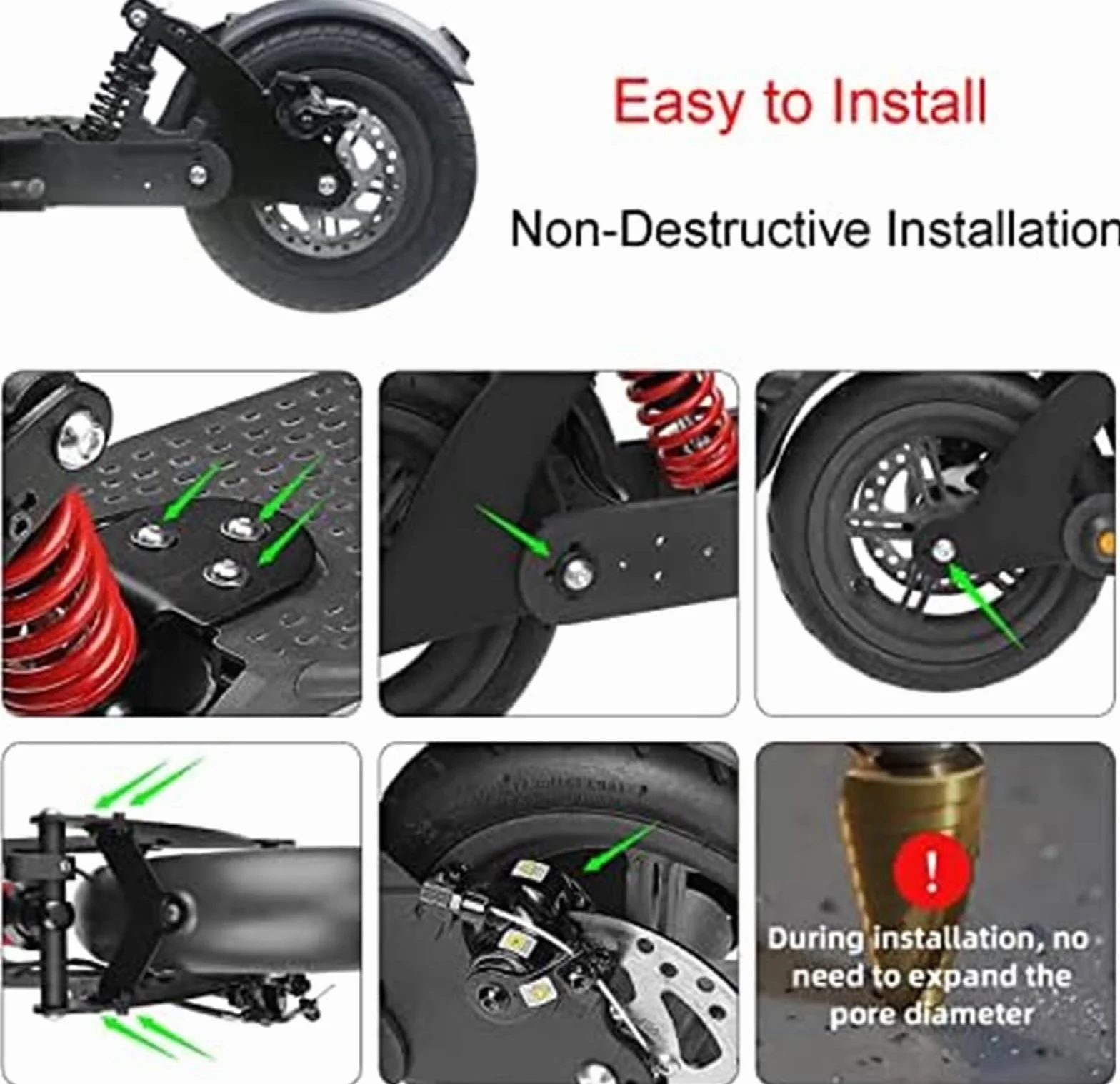 Suspensión Trasera for Patinete eléctrico Xiaomi Pro Pro2, Amortiguador Trasero, Juego de Horquilla - Pro/Pro2 Rojo Resorte de suspensión Delantera para patineta(Red 80mm for M365+1S)