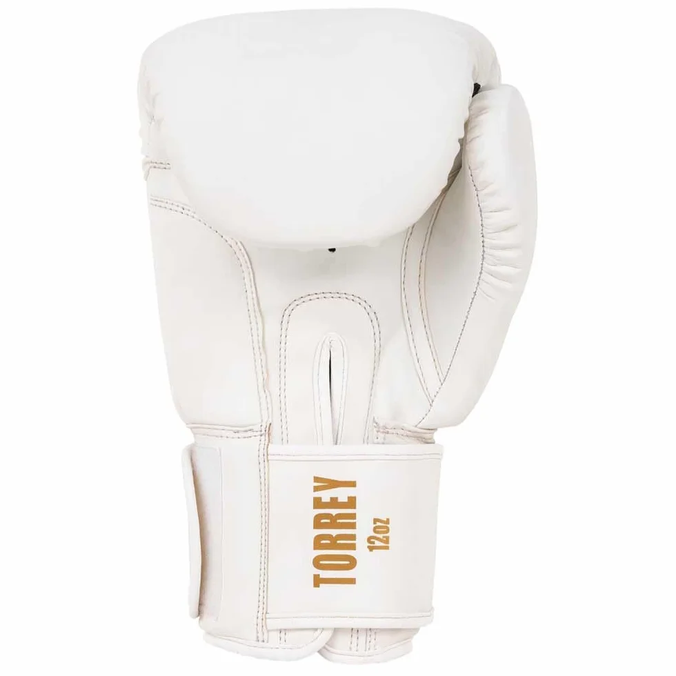 Tapout Guantes de Boxeo de Piel sintética (1 par), Color Blanco y Dorado