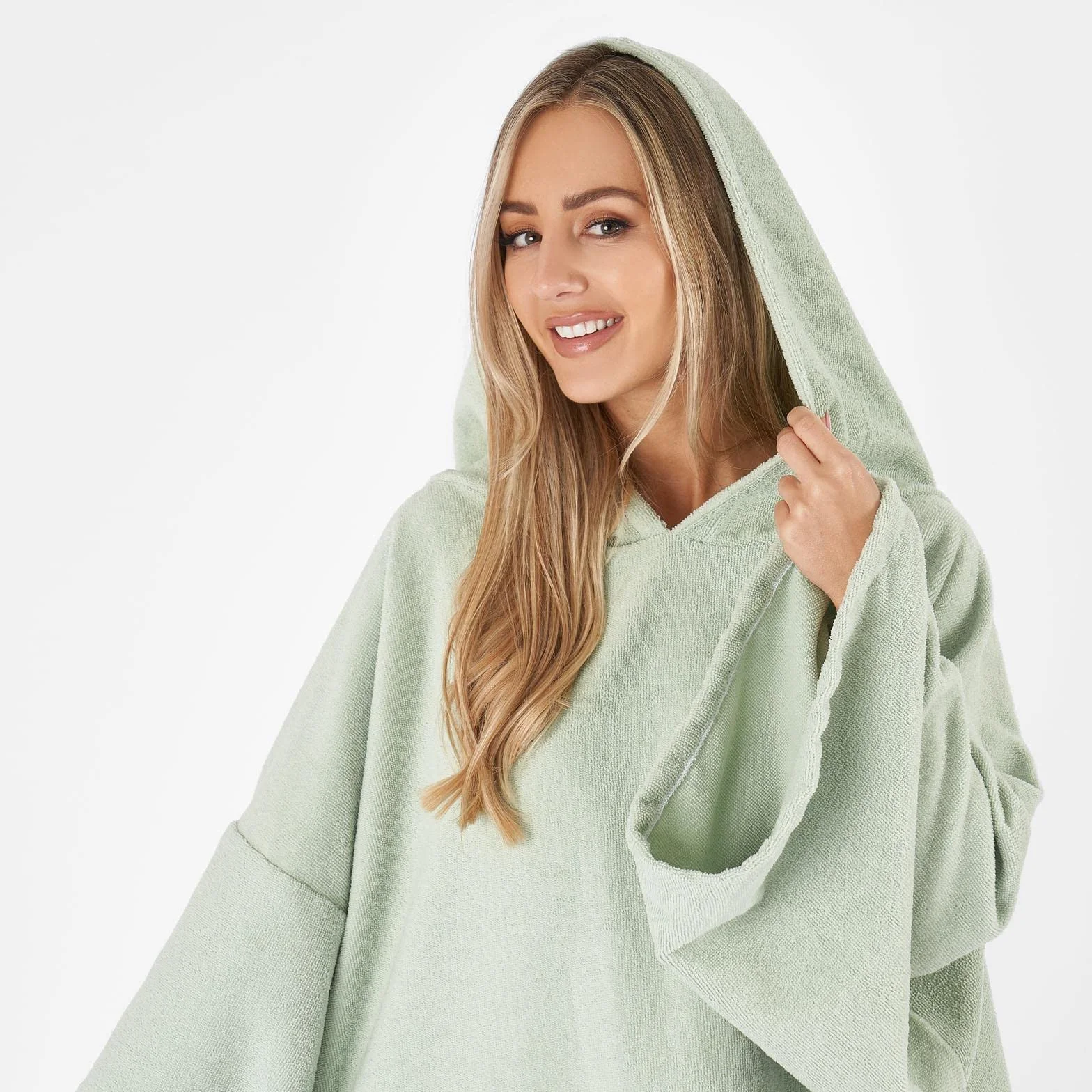 Brentfords Poncho de Toalla para Adultos, con Capucha, Grande, para baño, Surf, Playa, Absorbente, de Microfibra Seca, para Hombres y niños, de Secado rápido