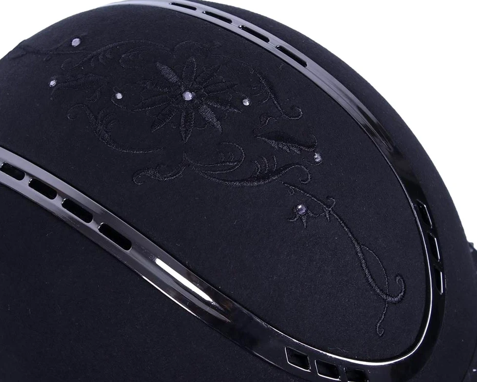 QHP Botanic - Casco de equitación con adornos de diamantes de imitación