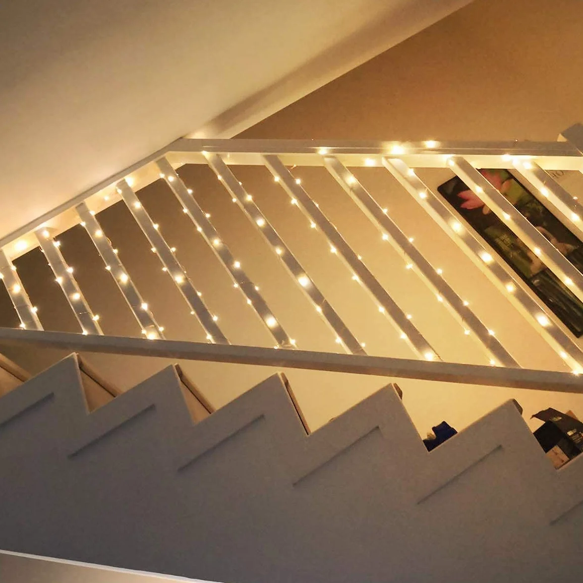 Lepro 20m 200 LEDs Luces de Hadas con Enchufe Impermeable IP65 Blanco Cálido