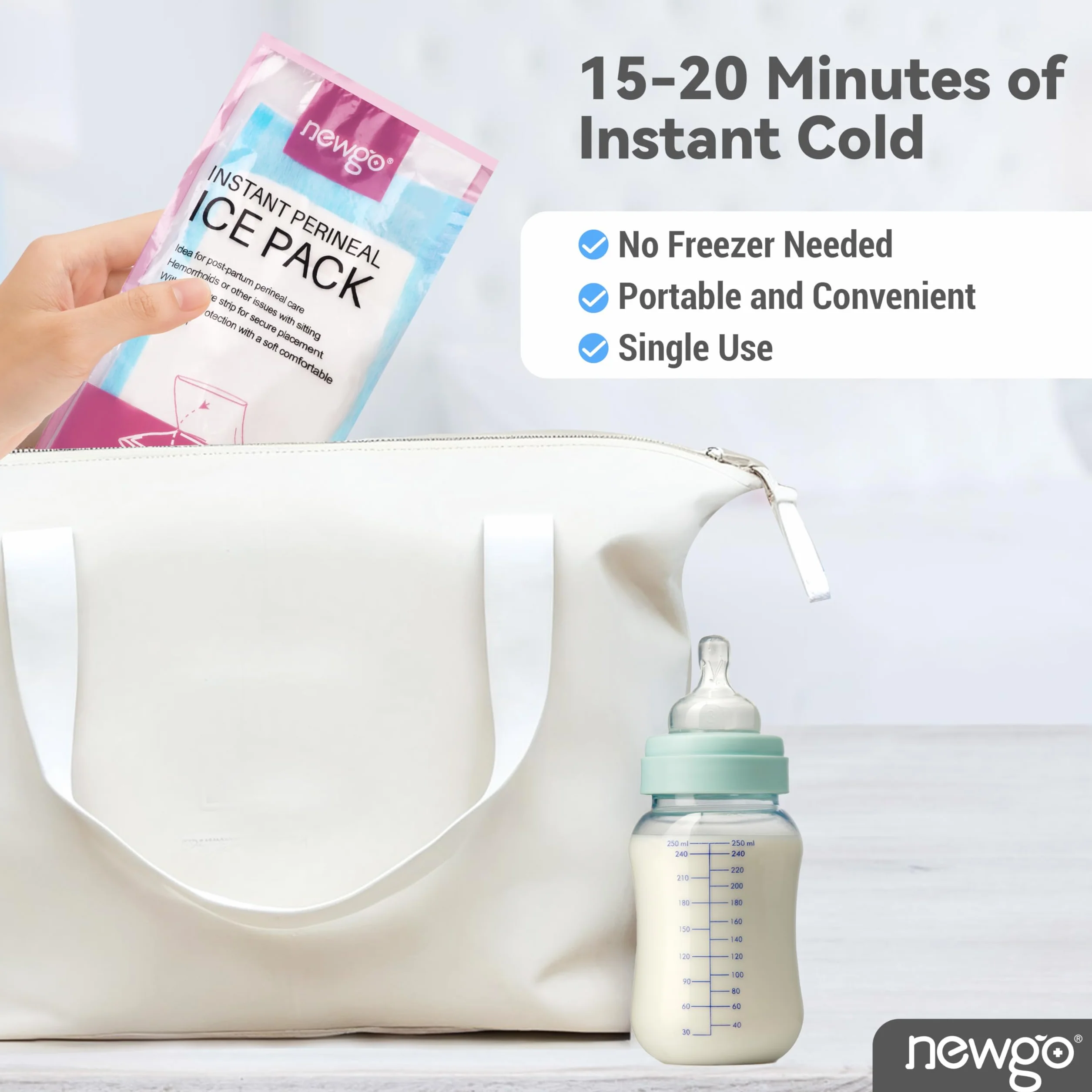NEWGO Postpartum Cooling Bands Instant Activation Absorbent Disposable Pads