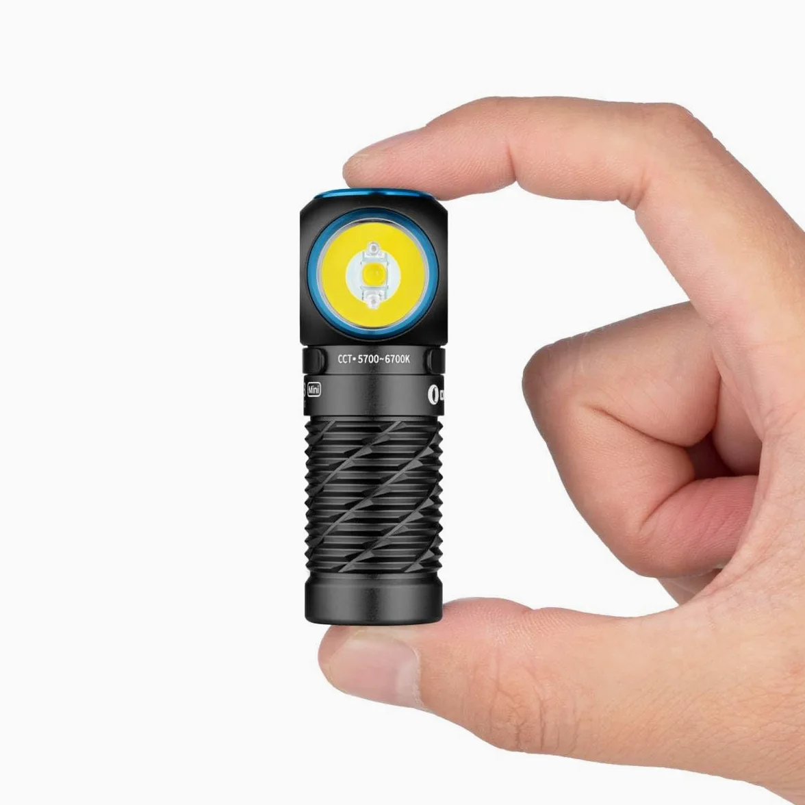 OLIGHT Perun 3 Mini, Linterna LED Frontal y Manual, 1250 Lúmenes, 155m Alcance, Luz Blanca y Roja, Batería Recargable (Negro)