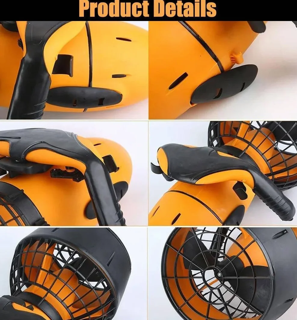 Scooter Submarino de 500 W, propulsor Submarino, hélice de Agua de Doble Velocidad, Alta Seguridad, se Puede Utilizar en 15 m, Scooter Submarino de Alta Resistencia para Buceo Profundo.