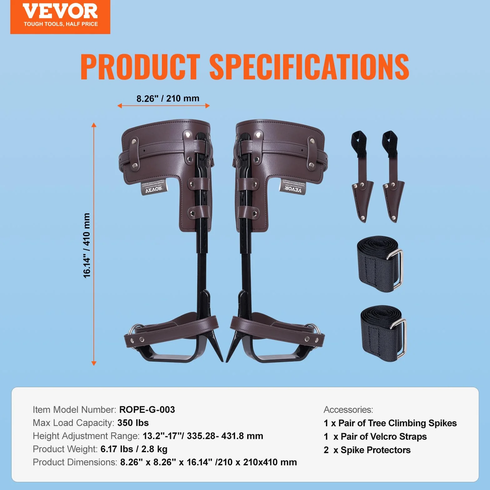 VEVOR Equipo de escalada de árboles para escaladores, caza, recolección de frutas