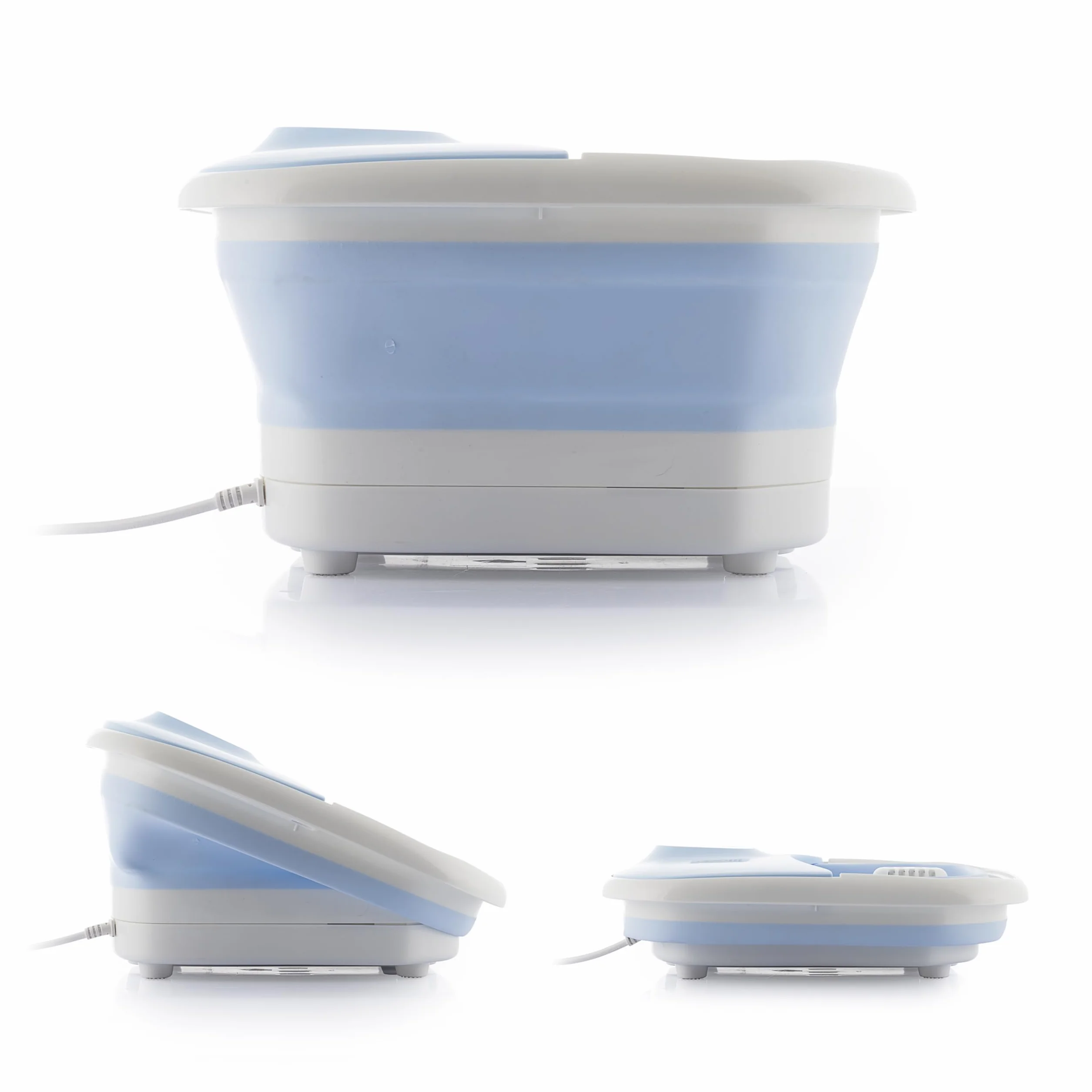 InnovaGoods® Spa para Pies Plegable 10 Litros, Masajeador con Vibración y Calentador Infrarrojos, 10 Rodillos