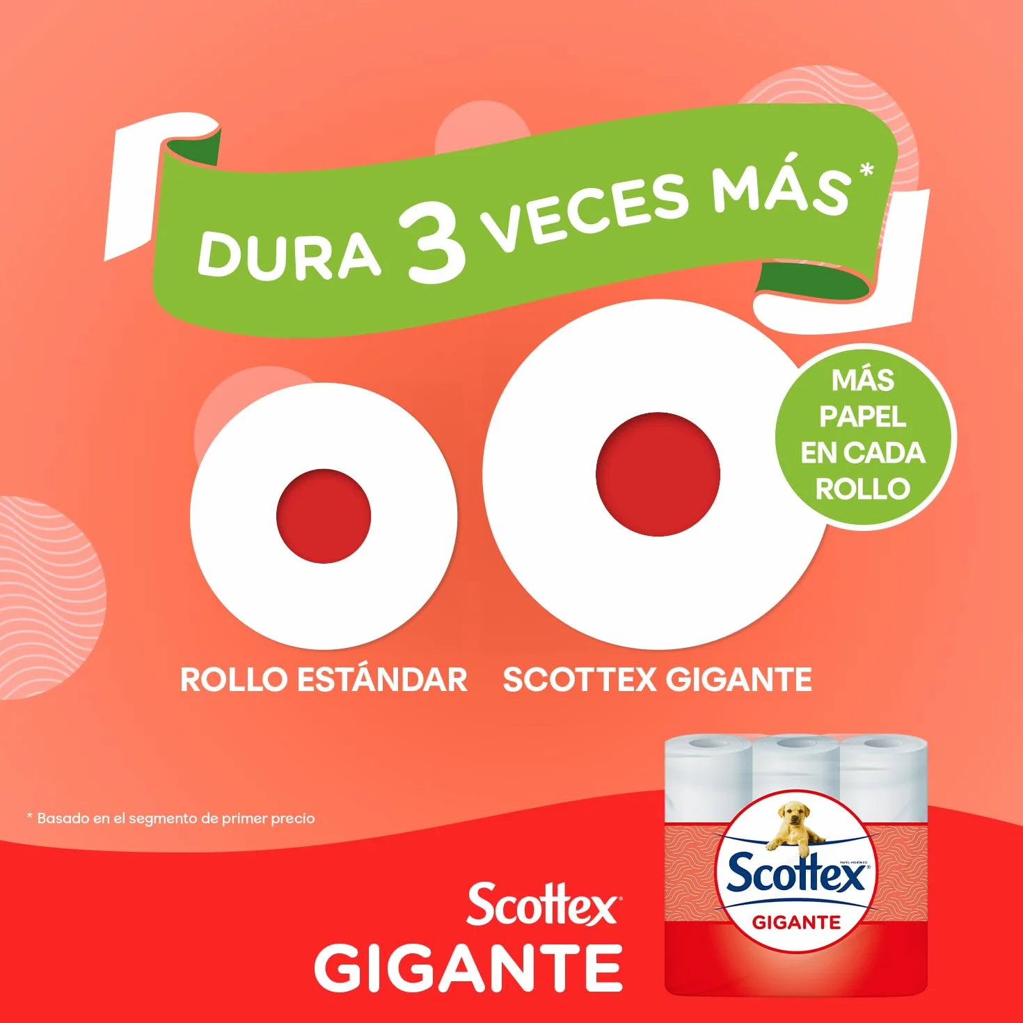 Scottex Gigante Papel Higiénico Seco 18 rollos