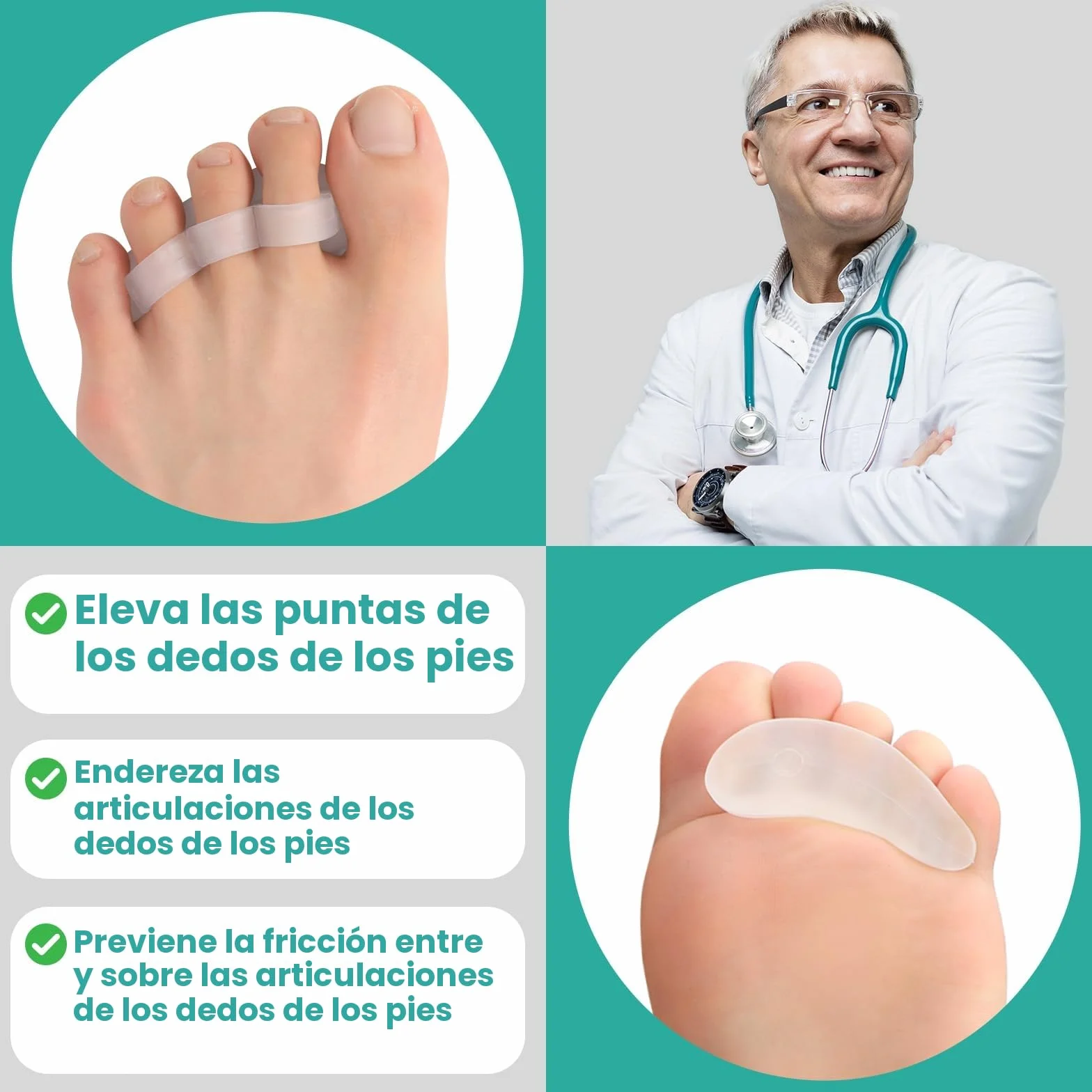 Welnove 8 Almohadillas para Dedos de Martillo, Cojines para Dedos Curvos, Torcidos, Rizados, Garras, Apoyo Suave y Reorientación