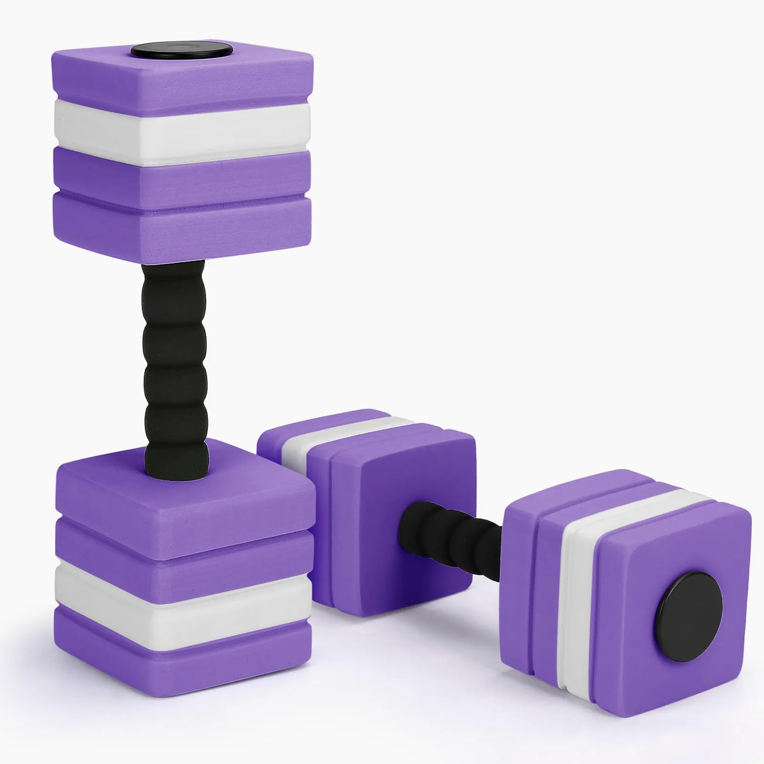 VAlinks Paquete de 2 mancuernas de ejercicio acuático, mancuernas de natación de espuma EVA de alta densidad para piscina, equipo de ejercicio acuático