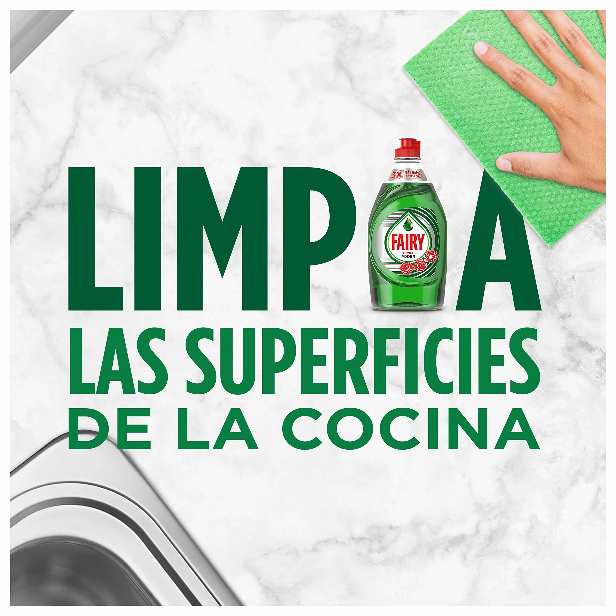 Fairy Ultra Poder Original Líquido Lavavajillas 900ML Antigrasa