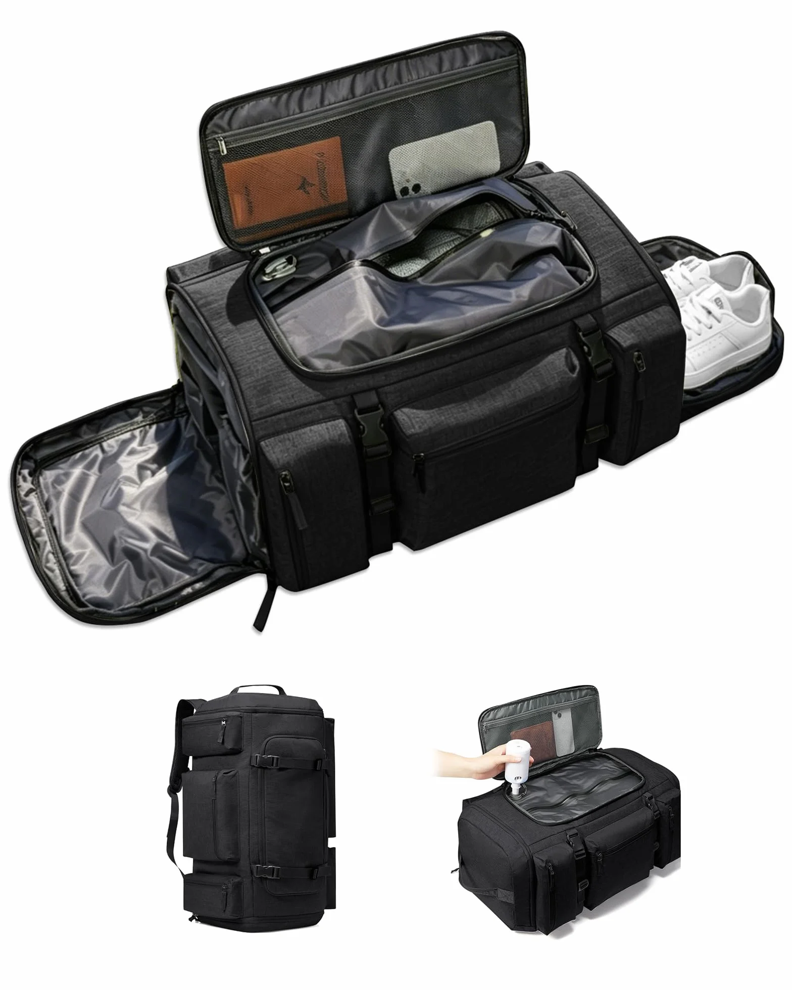 Mochila de esquí al vacío, mochila de snowboard ligera repelente al agua, con un sistema de compresión al vacío, mochila de hidratación para esquí