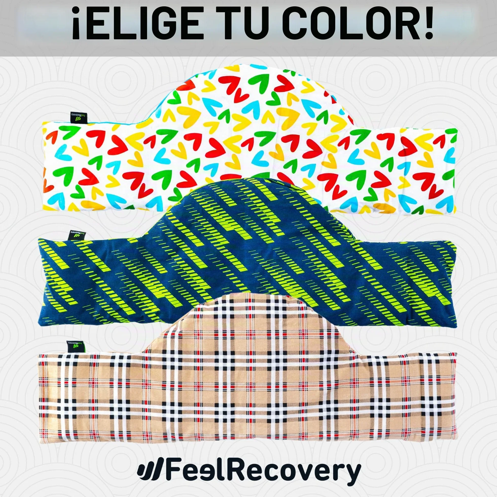 Feel Recovery Saco Térmico Semillas Cervical Almohada Cuello 60x22 cm Microondas Cojín Semillas Funda Lavable Algodón 100% Lavanda Oxford