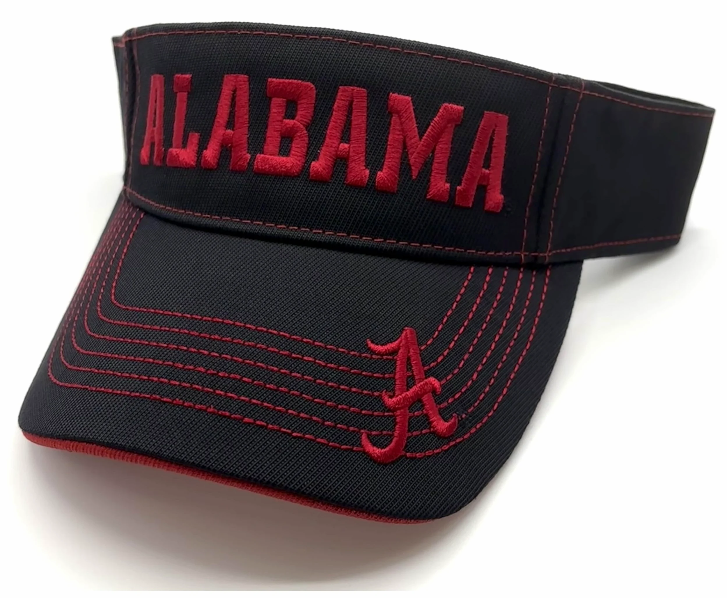 Gorra de visera negra con licencia oficial de la Universidad de Alabama, gorra ajustable con logotipo del equipo bordado clásico, Varios colores, talla única