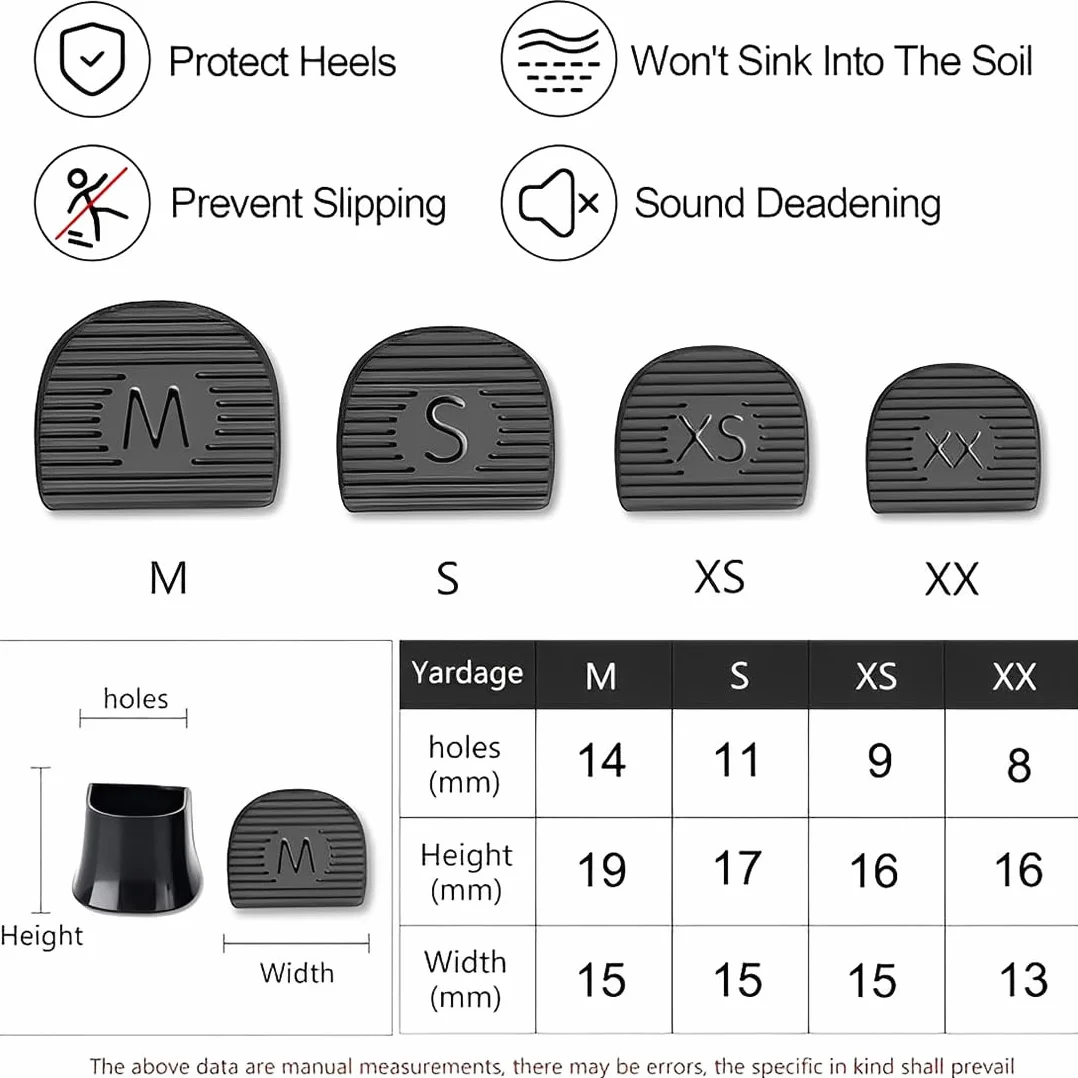 JEYORZY 8 pares protectores de tacón alto antideslizantes antirruido negro