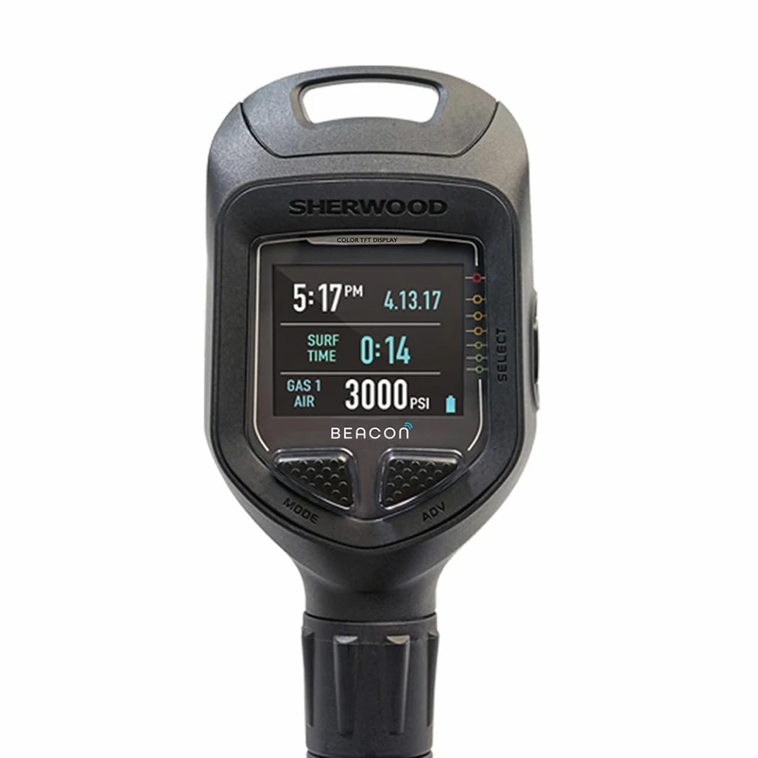 Sherwood Scuba Computadora de buceo integrada de aire de pantalla a color TFT, con bloqueo QD y registro de buceo integrado Bluetooth