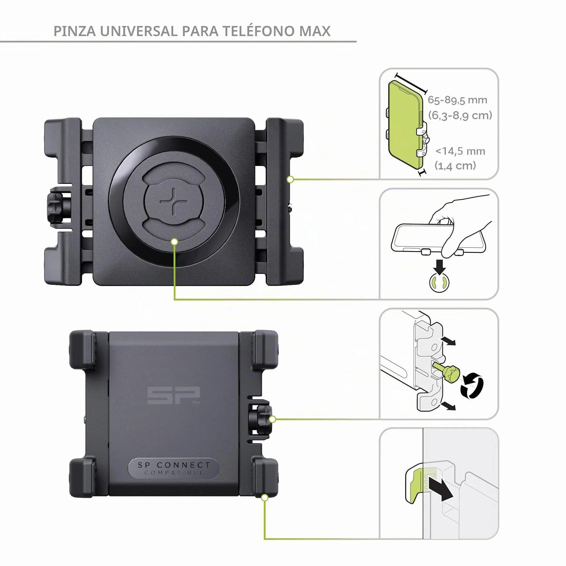 SP Connect SPC+ Abrazadera Universal Paquete Motor Scooter