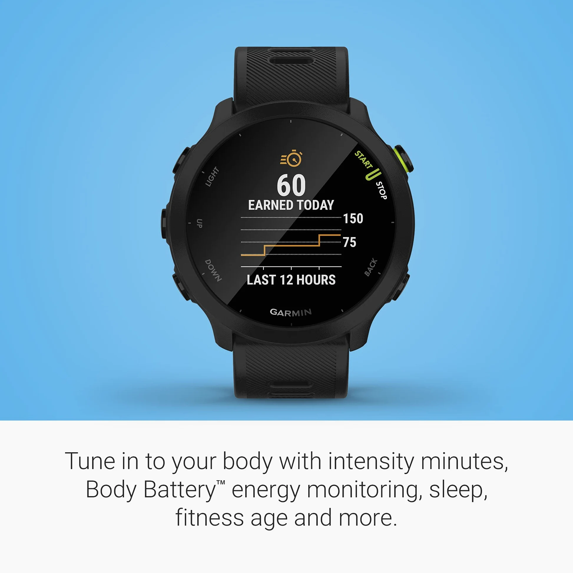 Garmin Reloj inteligente Forerunner 55 GPS para correr, negro (renovado)