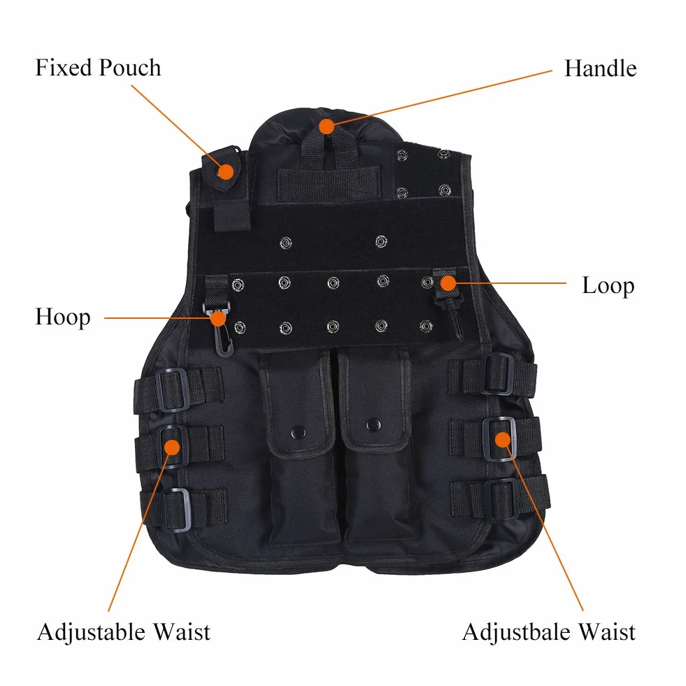 Chaleco Táctico SyrisoracKid de Nailon 600D para Niños