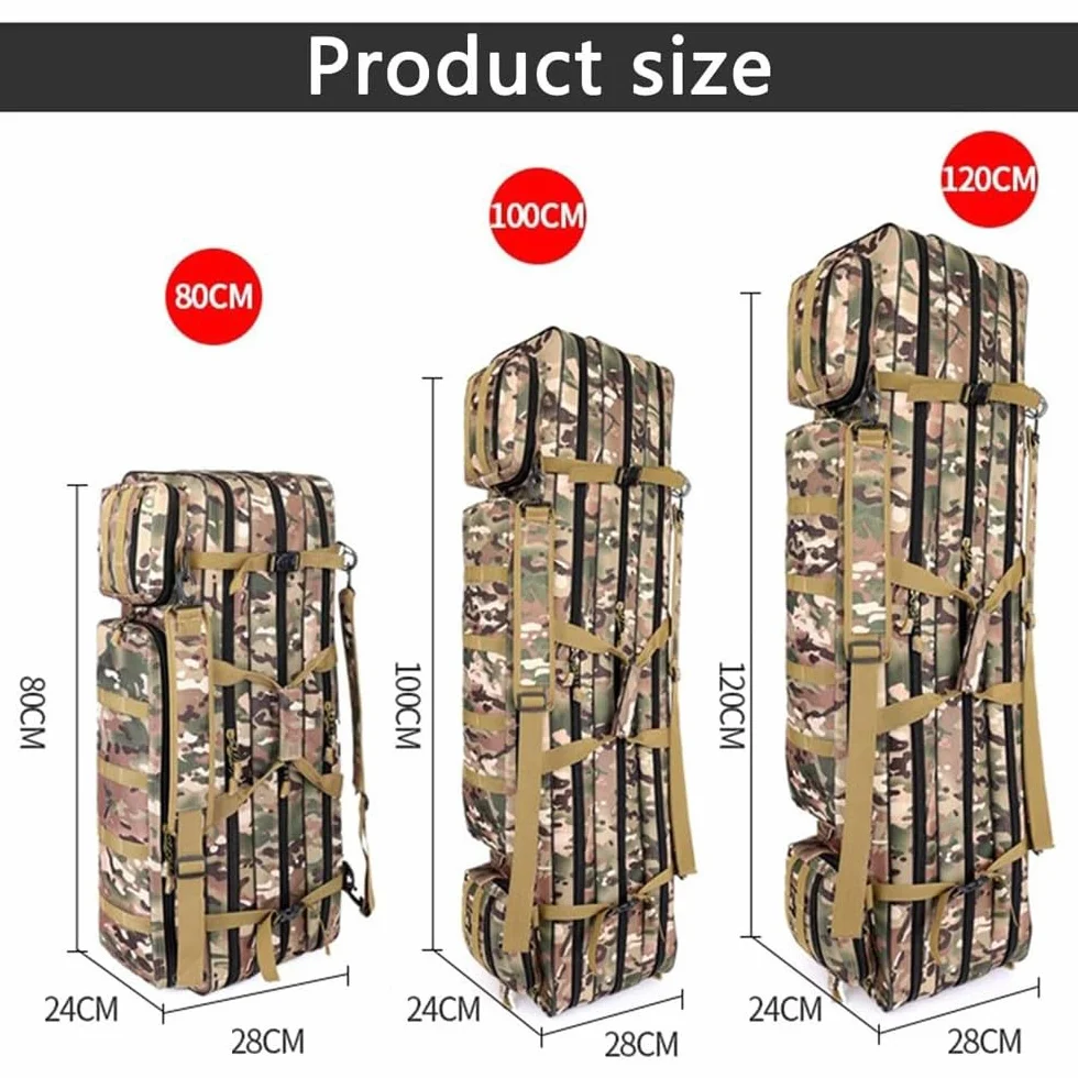 Bolsa táctica para Rifle, Fundas De Rifle para 2 Rifles Y 2 Pistolas,para Rifle para Caza Campo De Tiro,Bolsa para Armas Largas De Estilo Militar,Articulos De Caza Khaki,120cm