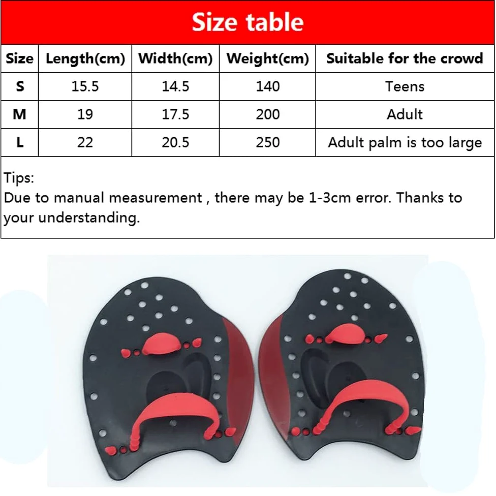 YXSH Niños Adultos Paletas De Natación Profesionales Fajas Corrección Aletas De Mano Aletas Palma Dedo Guantes Palmeados Paddle Deportes Acuáticos-L