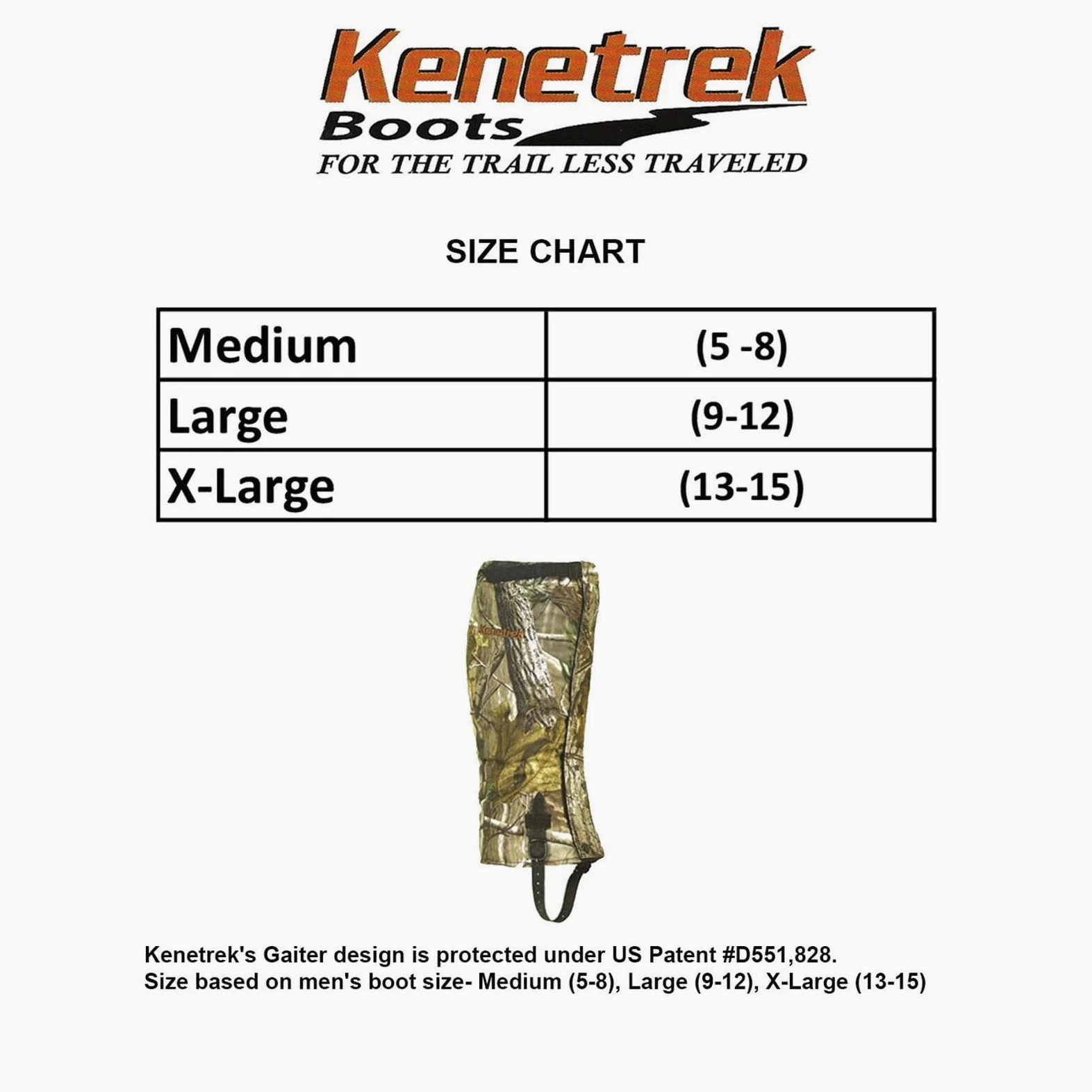 Kenetrek Polainas de caza transpirables para hombre con cierre de velcro