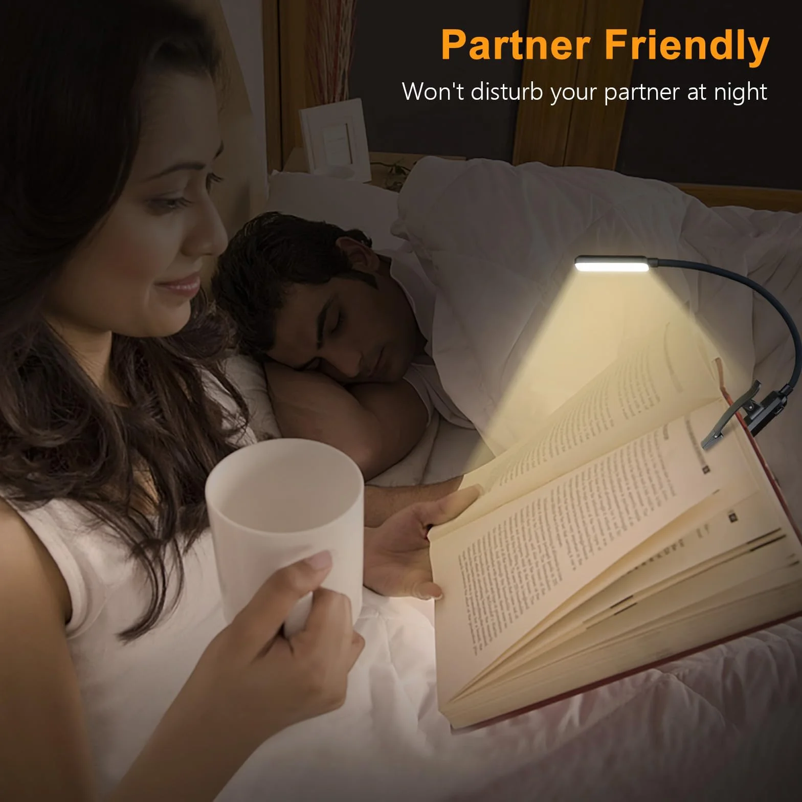 Gritin Lampara de Lectura Recargable con 9 LED 3 Modos Proteccion Ojos, Atenuacion Continua, Bateria Larga Duracion, 360° Flexible