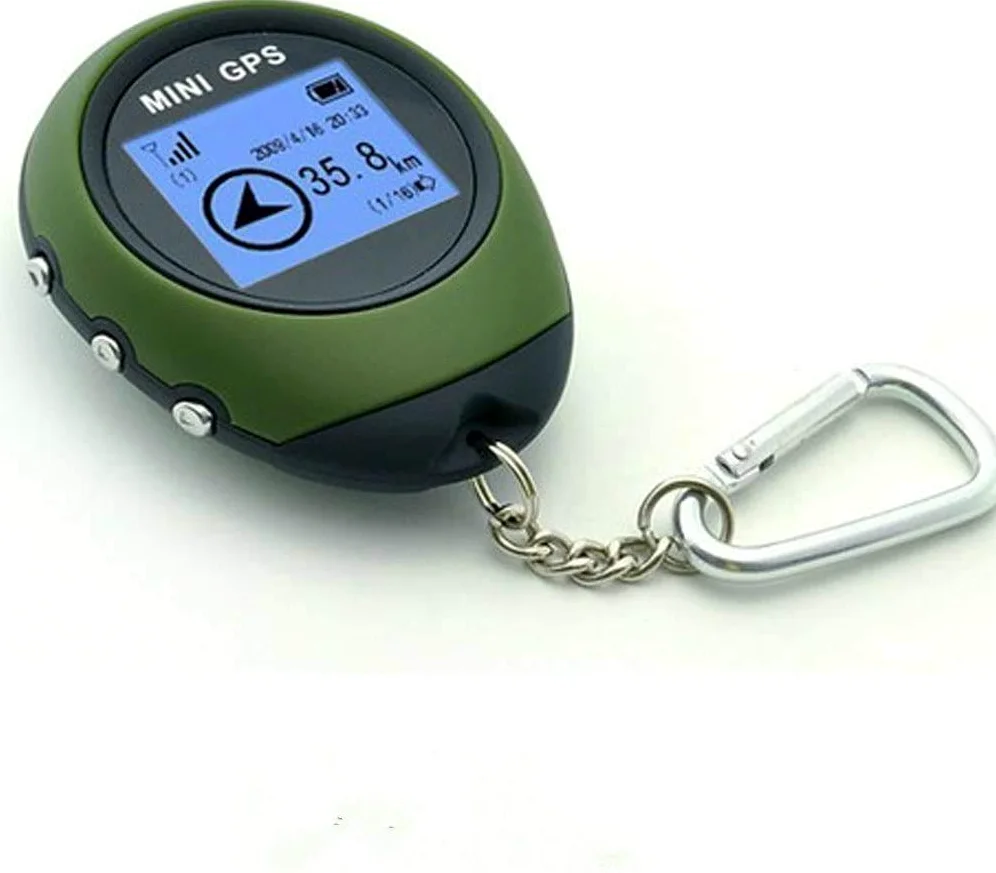 Winterworm - Llavero GPS portátil, tamaño reducido, dispositivo geolocalizador ideal para ciclismo, senderismo, excursiones en la naturaleza y «geocaching»