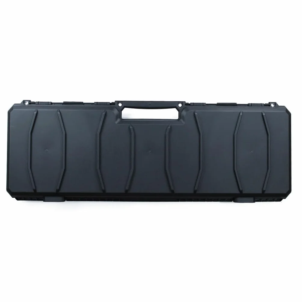 Genérico Maleta Rígida para Fusil, 100 cm, Interior Espuma Tipo Huevera, Polímero Reforzado, Negro, para Airsoft y Aire comprimido