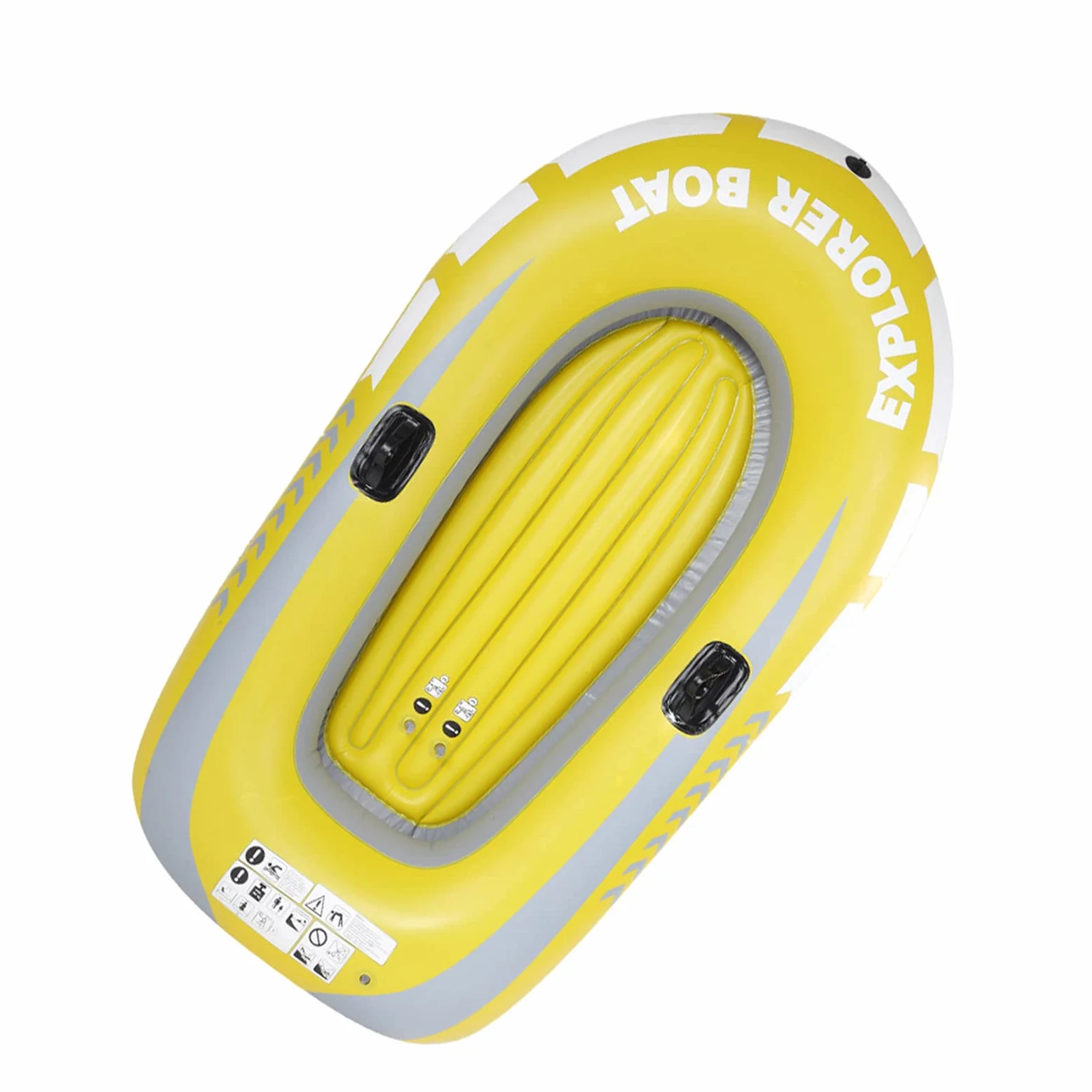 KIMISS Bote de Kayak Inflable de PVC de Alta Resistencia para 2 Personas para Pesca, Deriva y Buceo: Hermético y Resistente Al Desgaste, Fácil de Almacenar y Transportar
