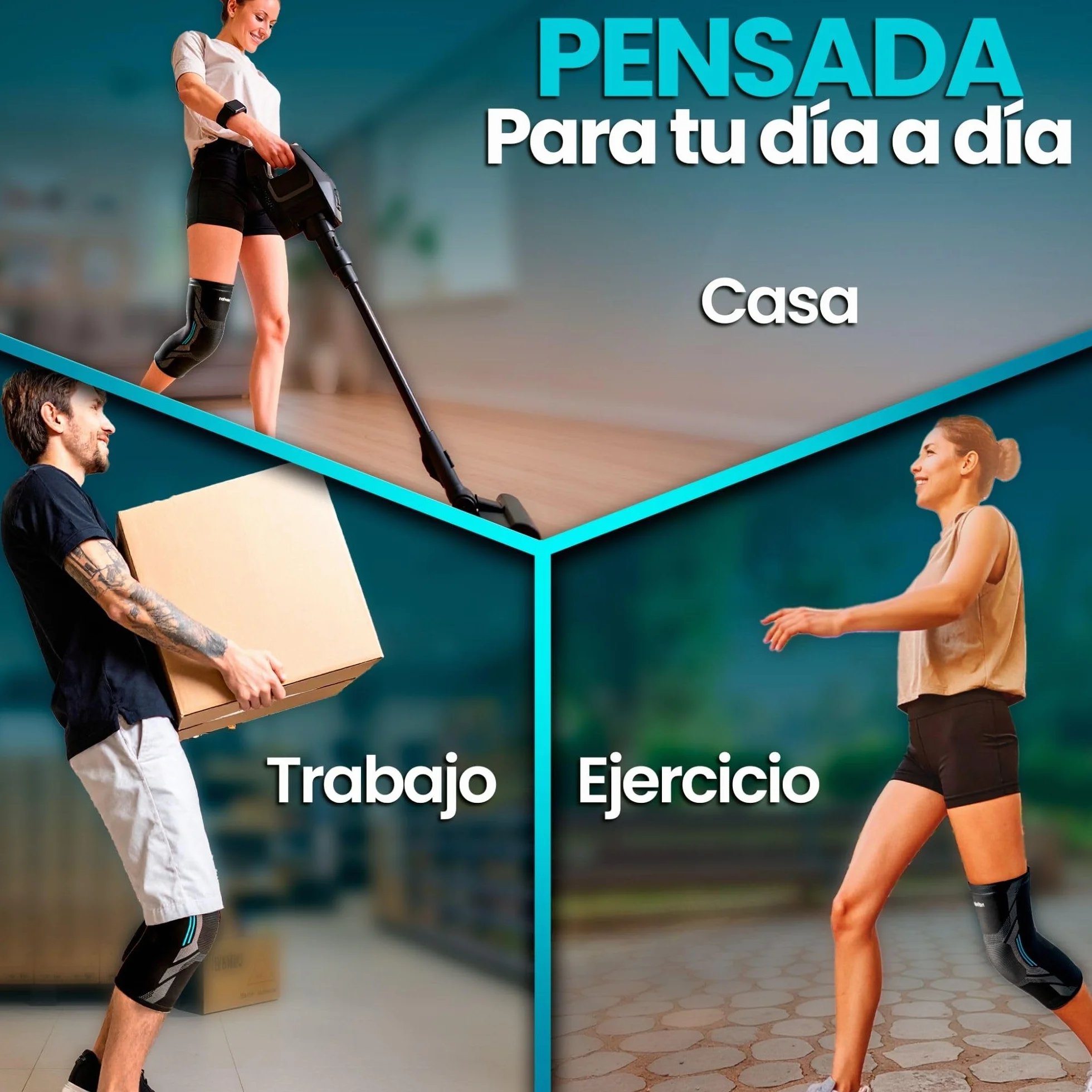 NativoDex Rodillera Menisco Ligamento Compresión Antideslizante Ortopédica Deportiva Estabilizadora Soporte Running Gimnasio Artrosis Tendinitis Rótula
