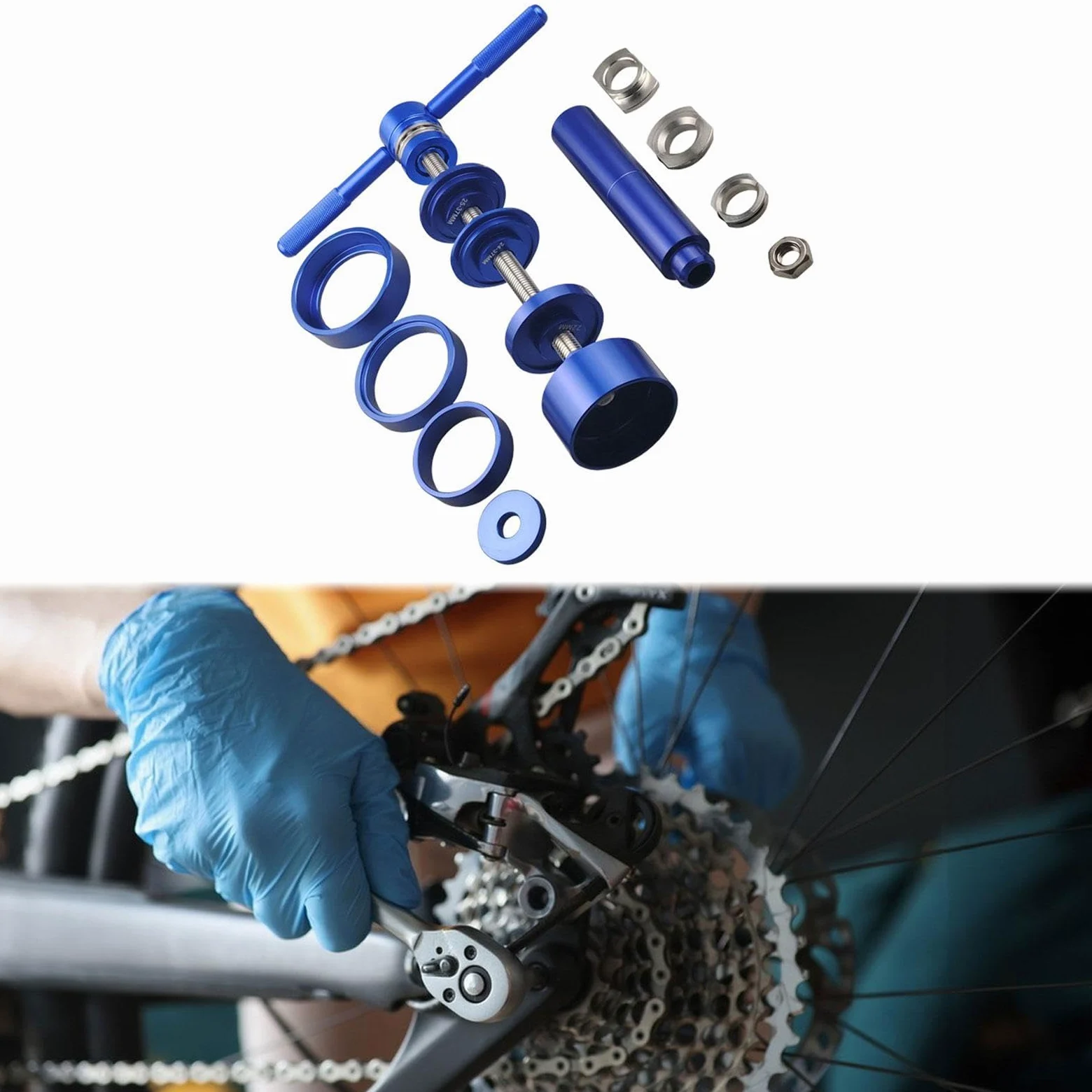 Juego de Herramientas para La Instalación Y Extracción del Eje de Pedalier, Extractor de Eje de Pedalier para Bicicletas 6805 Y 6806, Herramienta de P