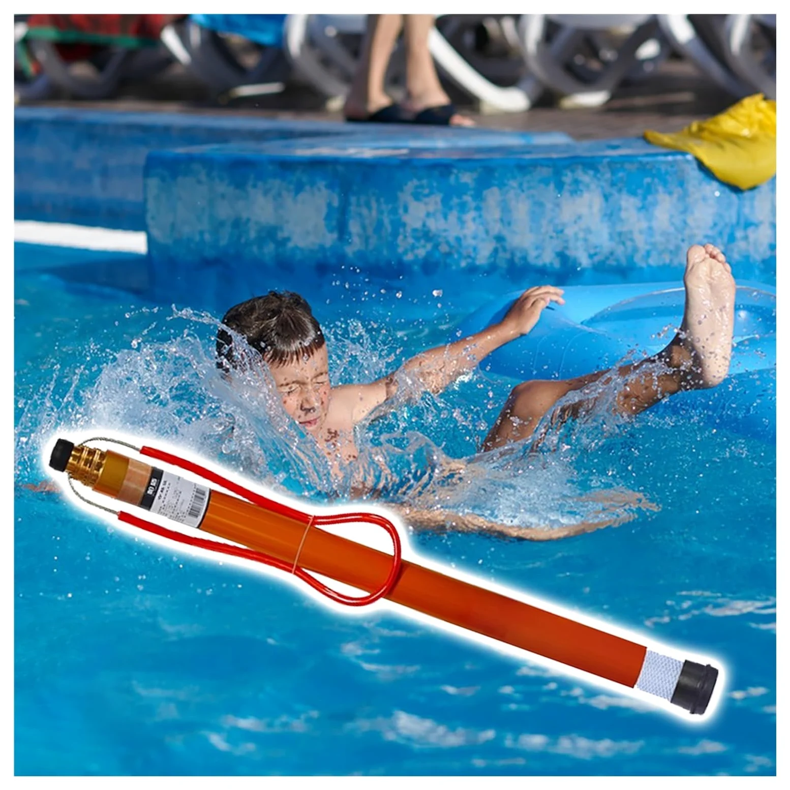Palo Salvavidas Telescópico Poste De Rescate Para Piscina Con Gancho, Poste Telescópico Portátil Para Piscina Con Gancho Salvavidas, Poste De Extensión De Fibra De Vidrio De Emergencia Para Rescate Ac
