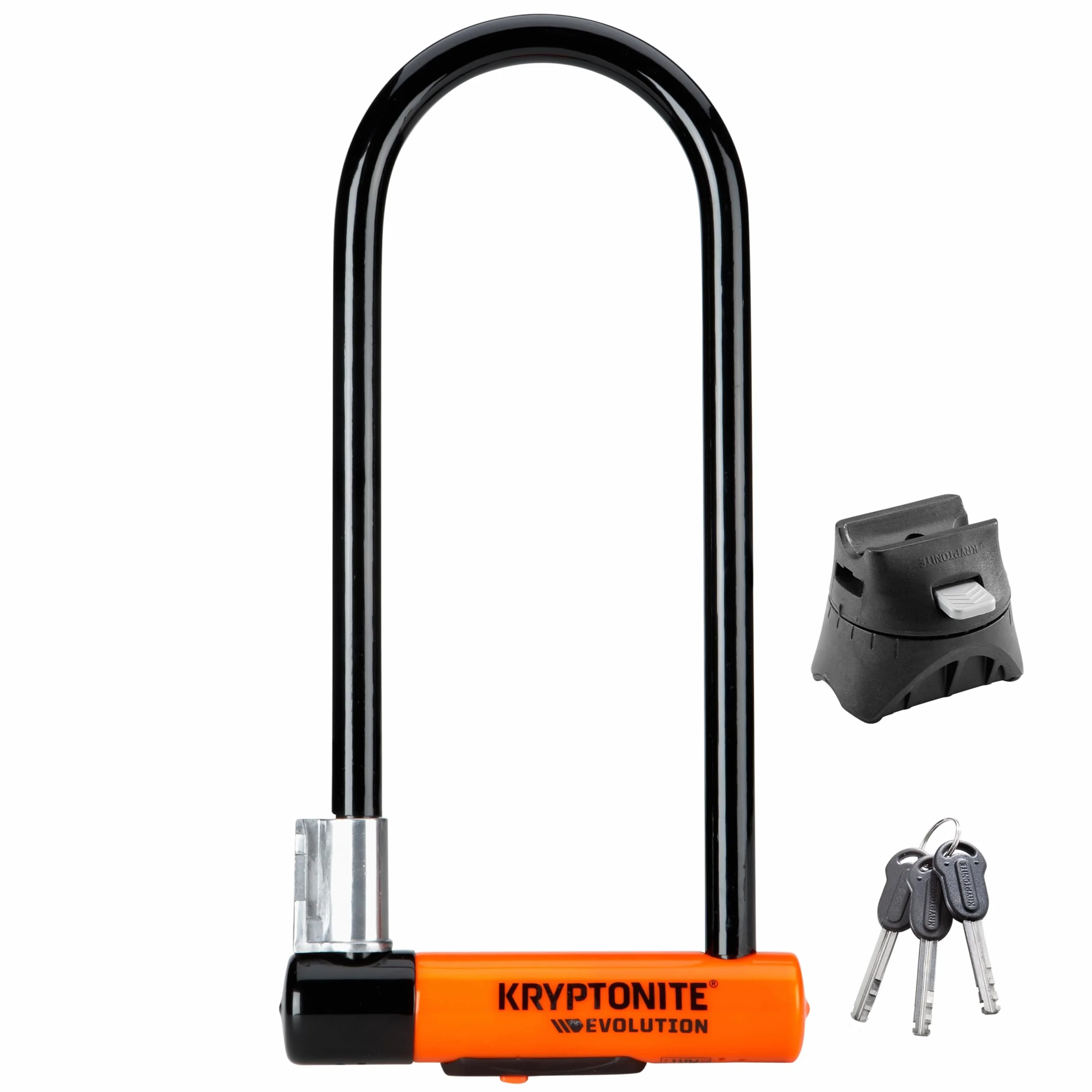 Kryptonite Evolution Series-4 LS Candado de bicicleta resistente con soporte Transit FlexFrame (4 x 11.5 pulgadas)